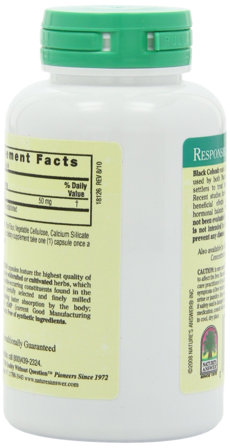 Nature's Answer Black Cohosh Root Capsule 90 Count