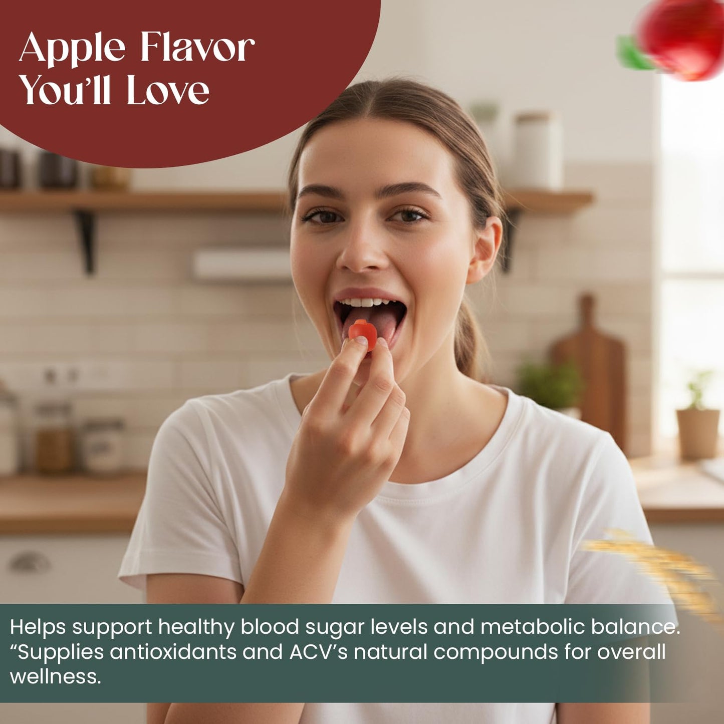 The EverÉ Natural Alchemy ACV Glow Gummies – Apple Cider Vinegar with B12, B6, Iodine, Folate, Beetroot & Pomegranate – Daily Wellness Support for Energy & Balance 60 Count