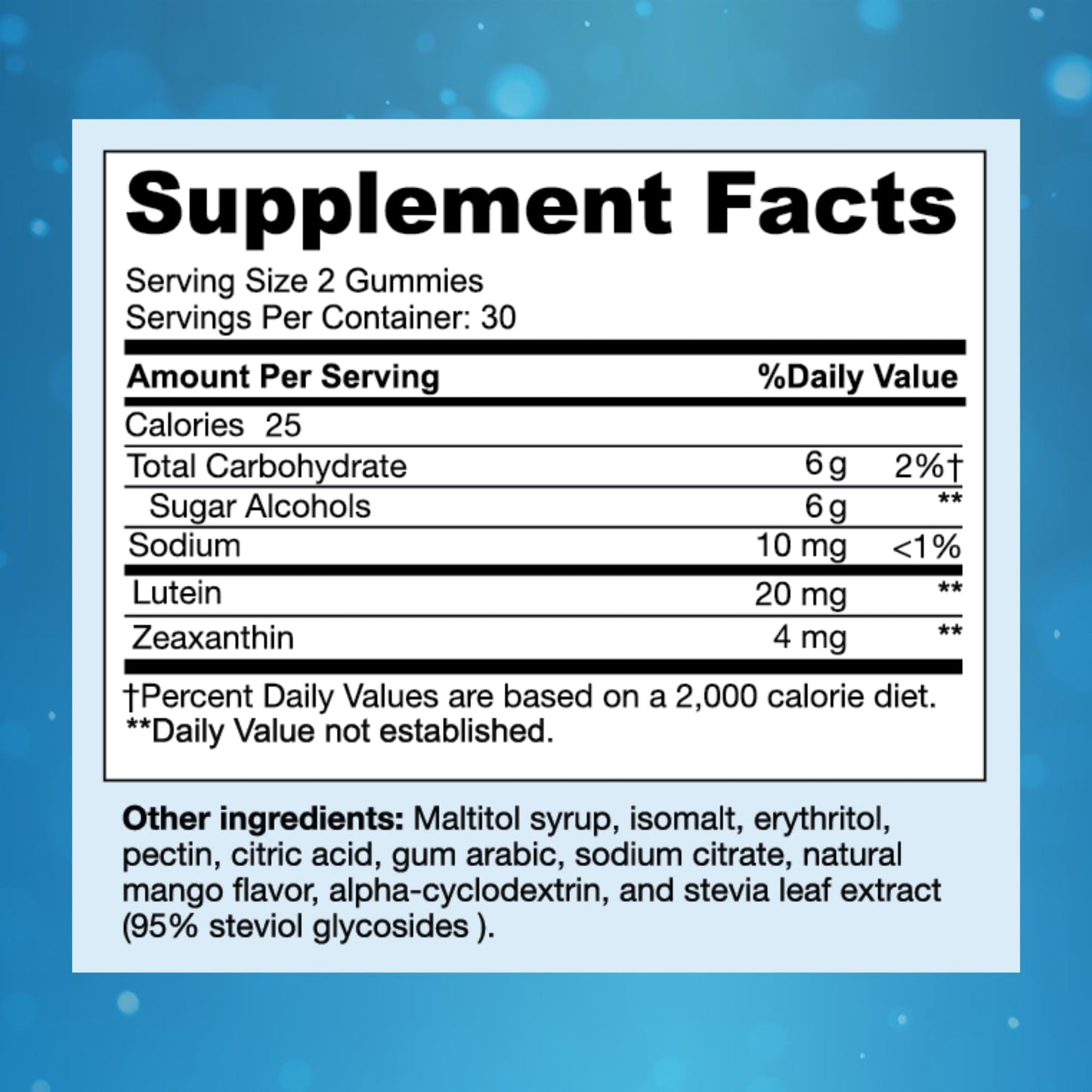 Focus Vision Supplements Focus Blue Light Lutein and Zeaxanthin Gummies, 60 Count