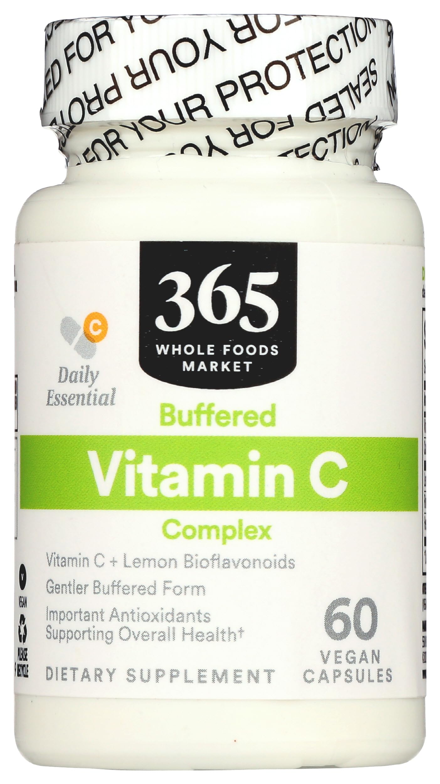 365 by Whole Foods Market Buffered Vitamin C Complex, Vegan, 60 Capsules