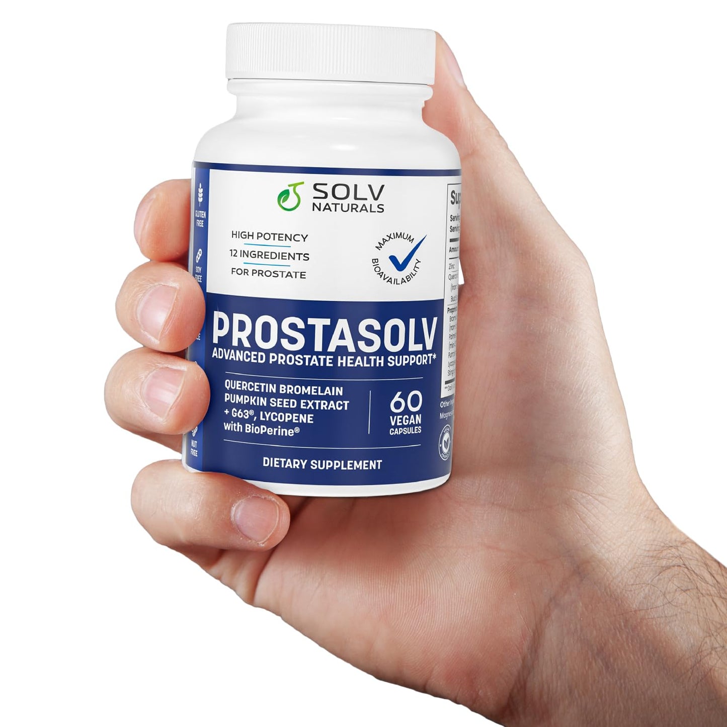 SOLV NATURALS PROSTASOLV Advanced Prostatitis CPPS Supplement Capsules, 60 Count