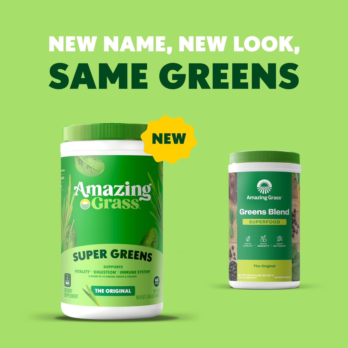 Amazing Grass Super Greens Powder Organic Original, 17 oz