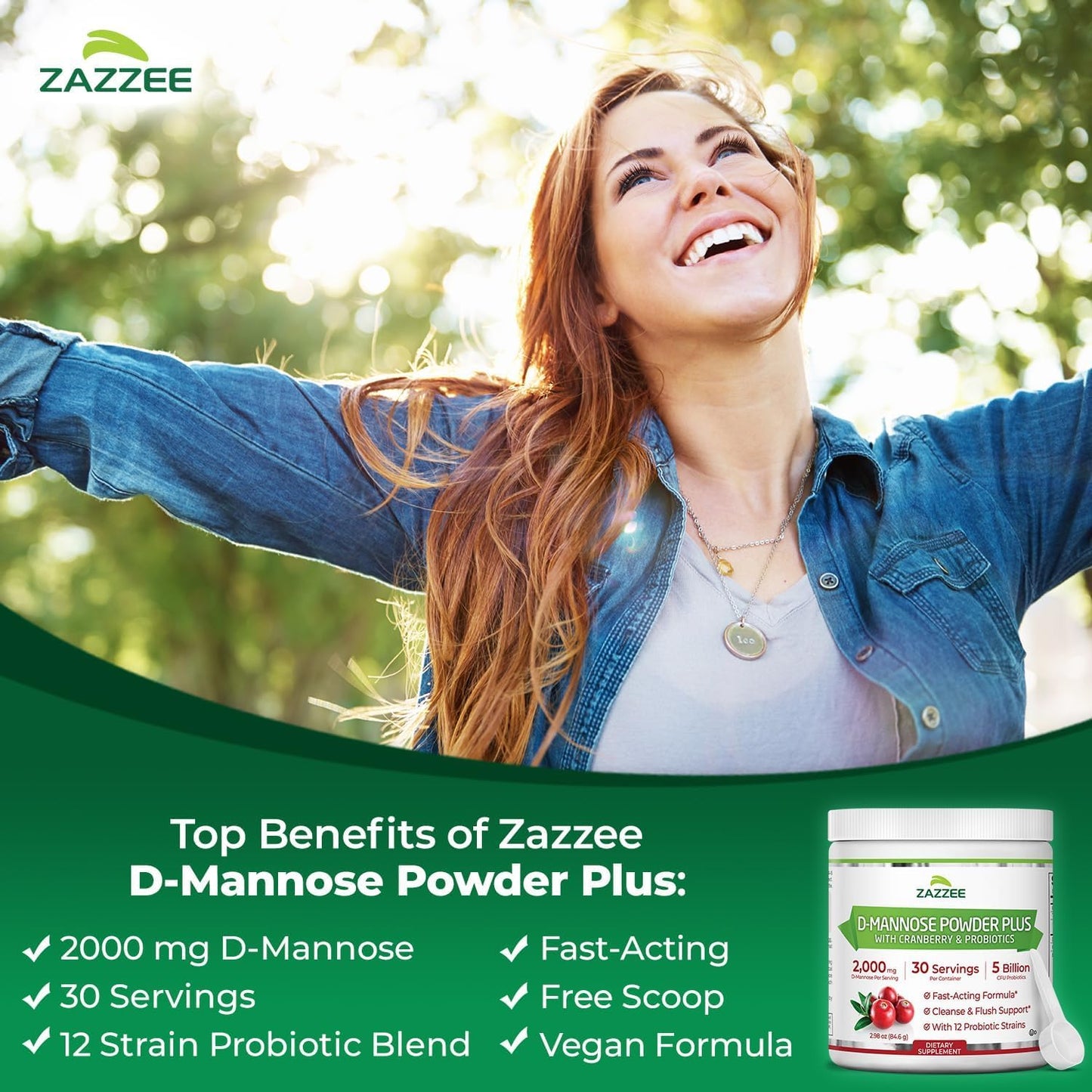 Zazzee Urinary Tract Cleanse Bundle Cranberry D Mannose Capsules