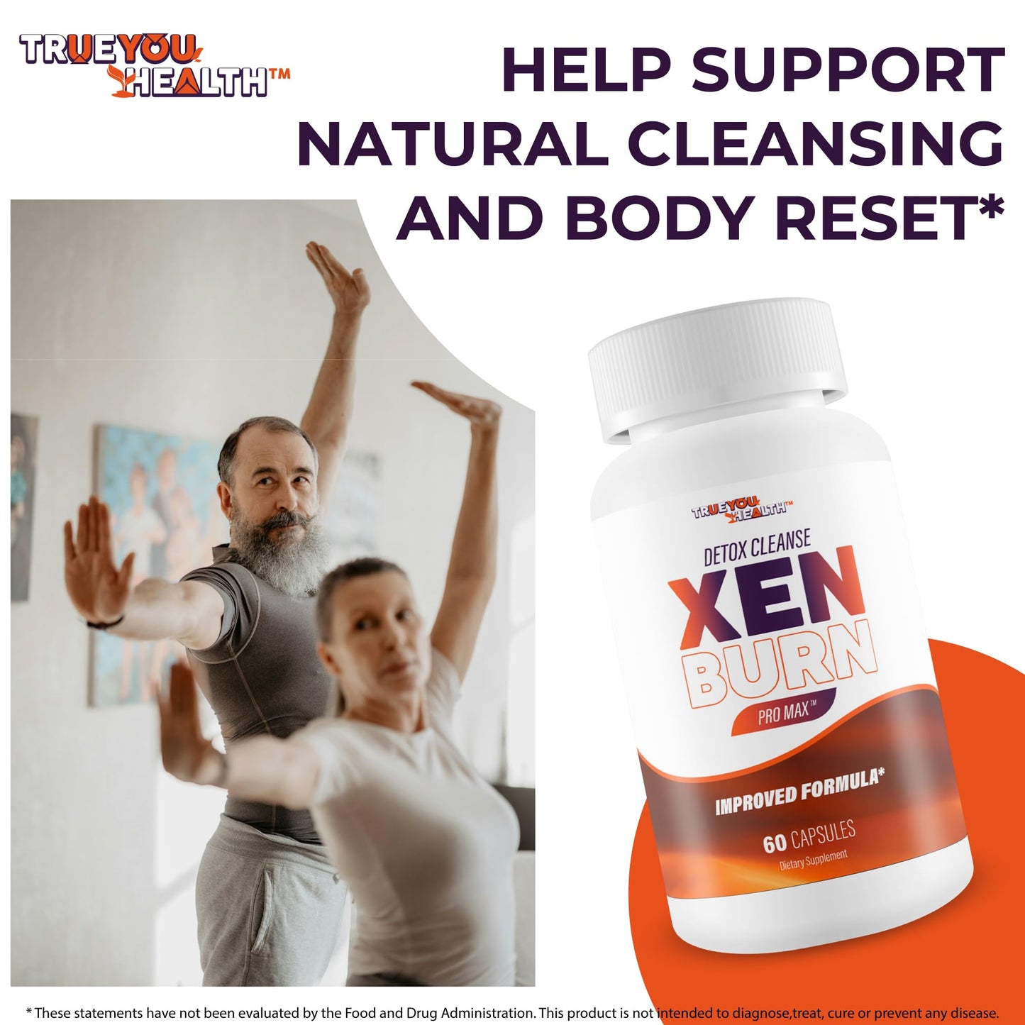 True You Health Detox Cleanse Xen Burn Pro Max Capsule, 60 Count
