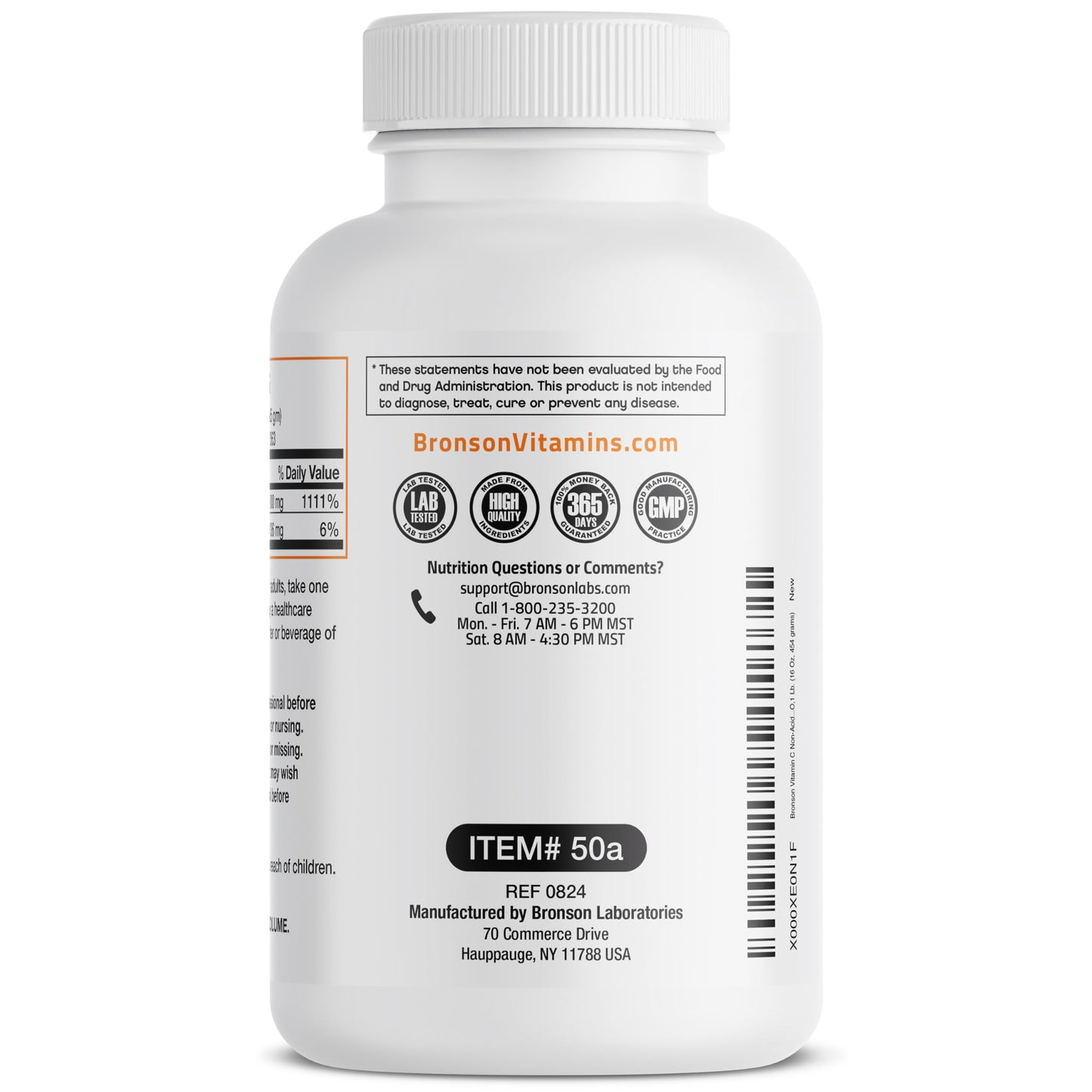 Bronson Non Acidic Vitamin C Powder Sodium Ascorbate 16 oz
