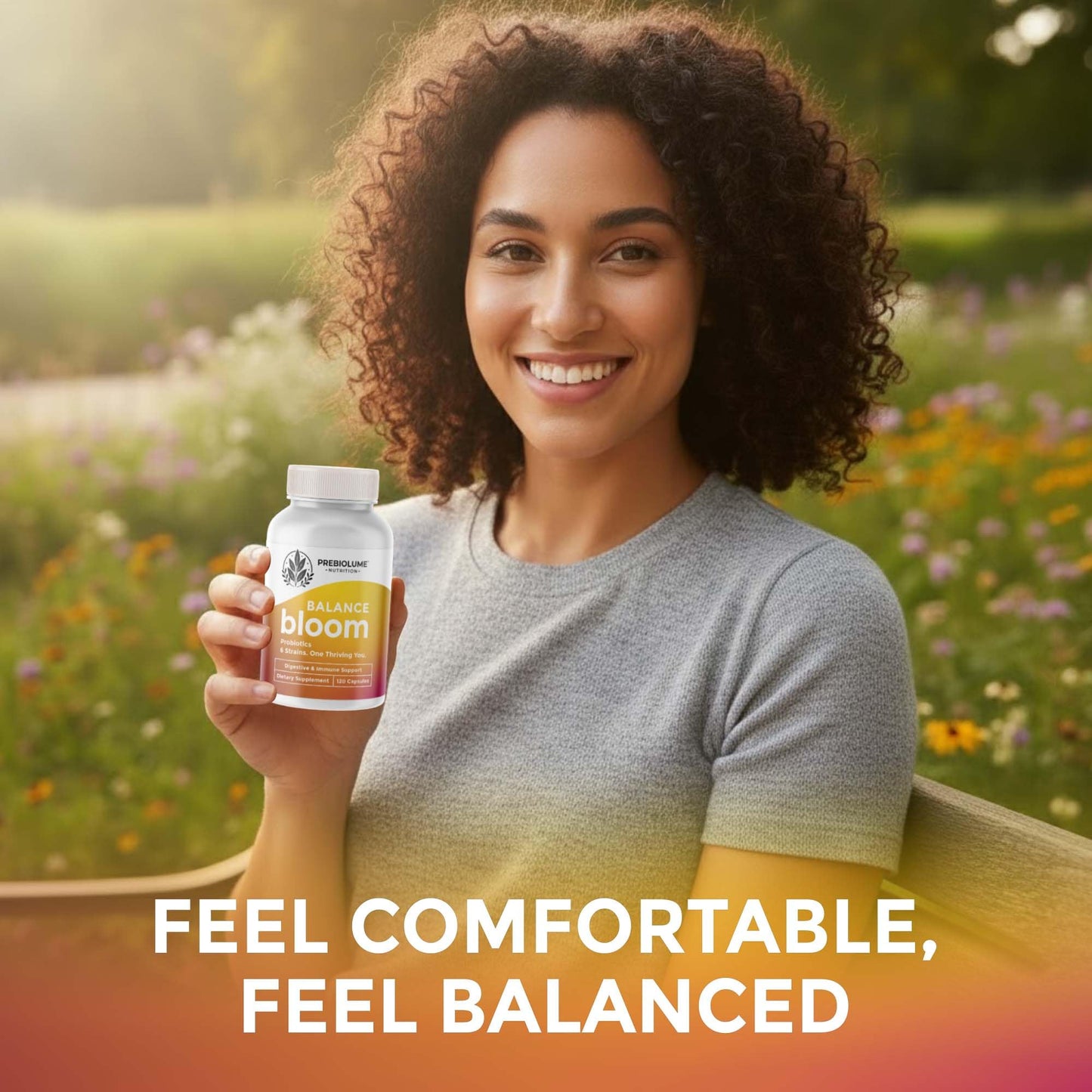 Prebiolume Prebiotics and Probiotics for Women & Men 120 Capsules