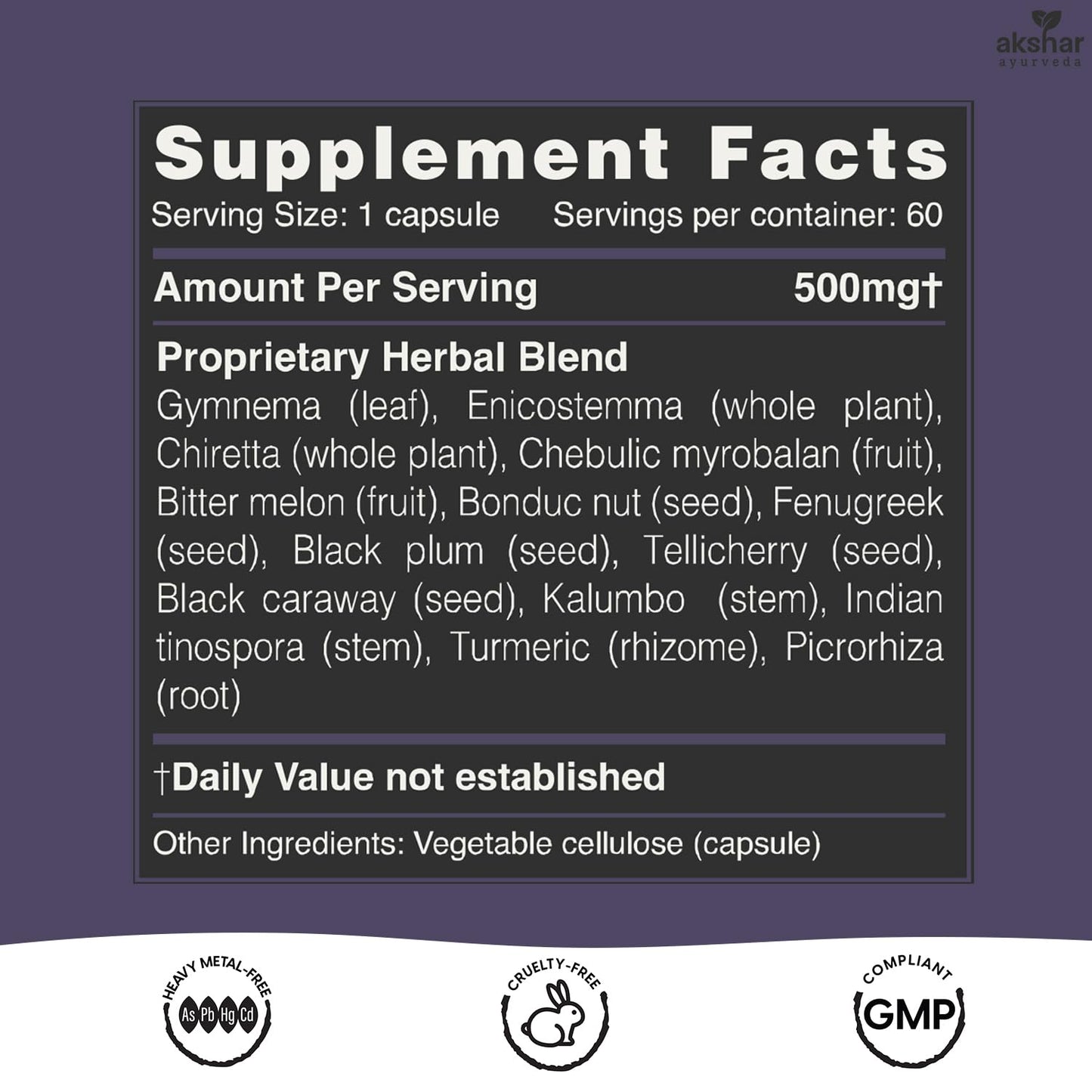 AKSHAR Gluco Support Supplement Capsule 60