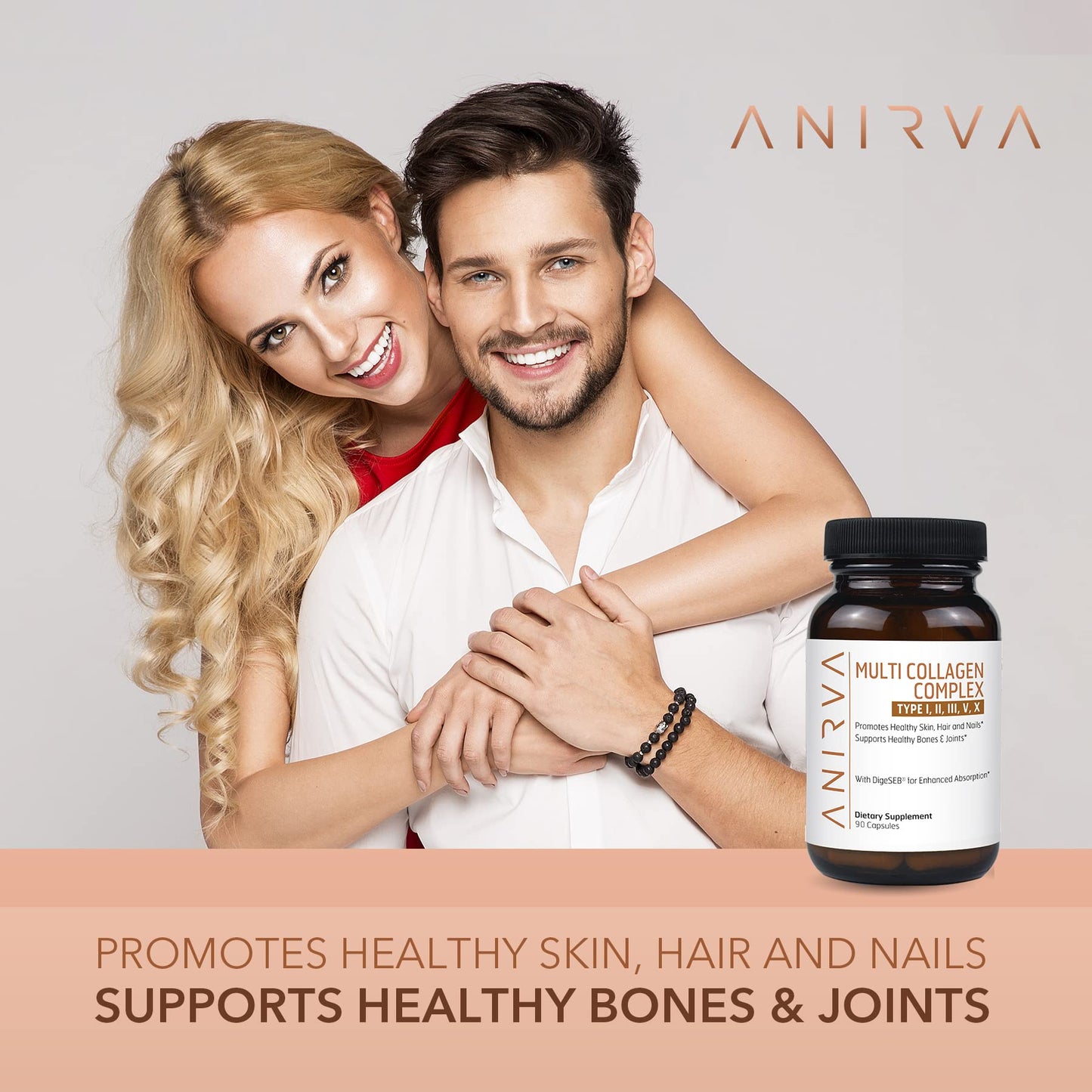 ANIRVA Multi Collagen Complex Type I, II, III, V, X Capsule 90 Count