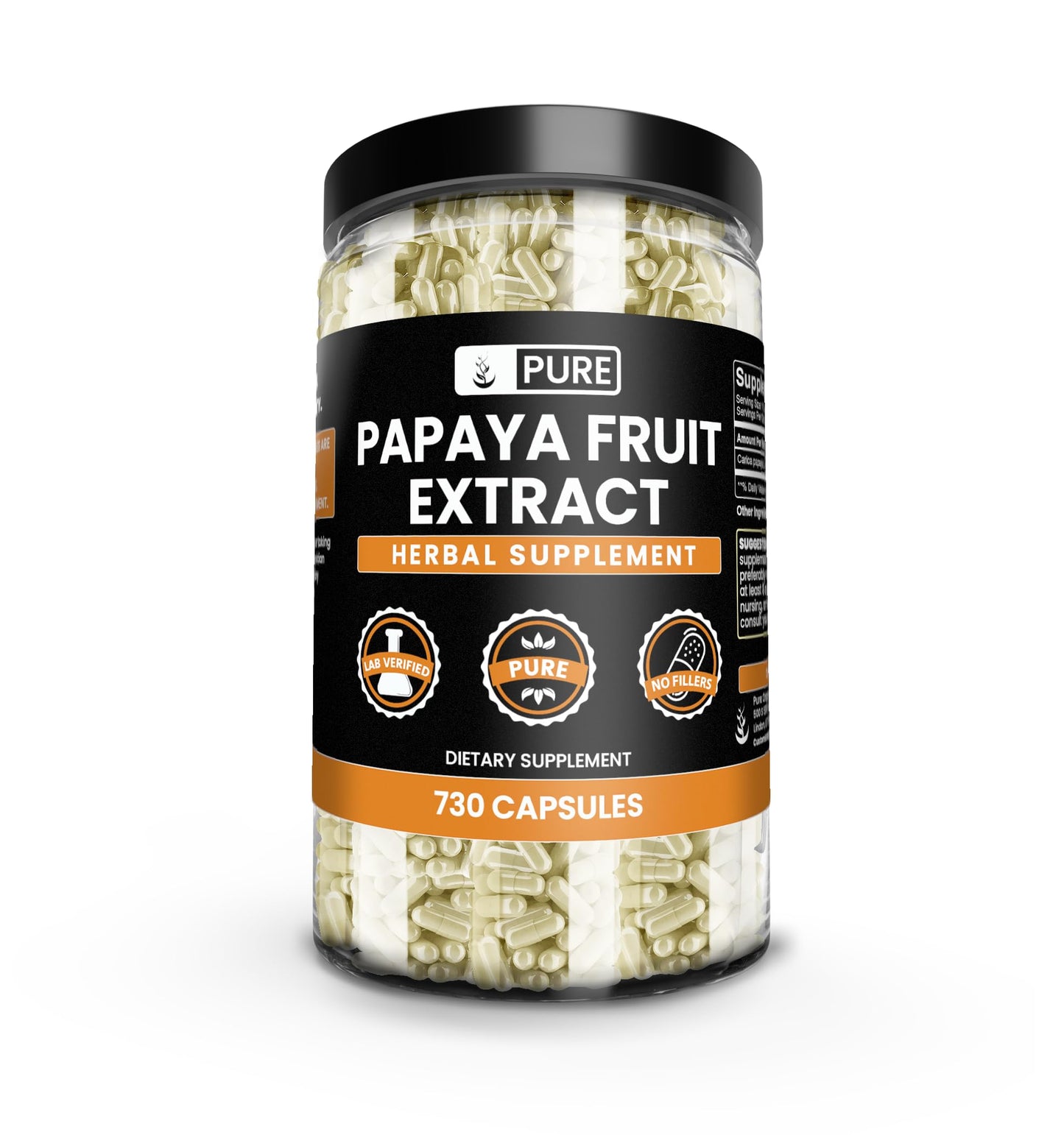 Pure Original Ingredients Papaya Extract Capsule 730