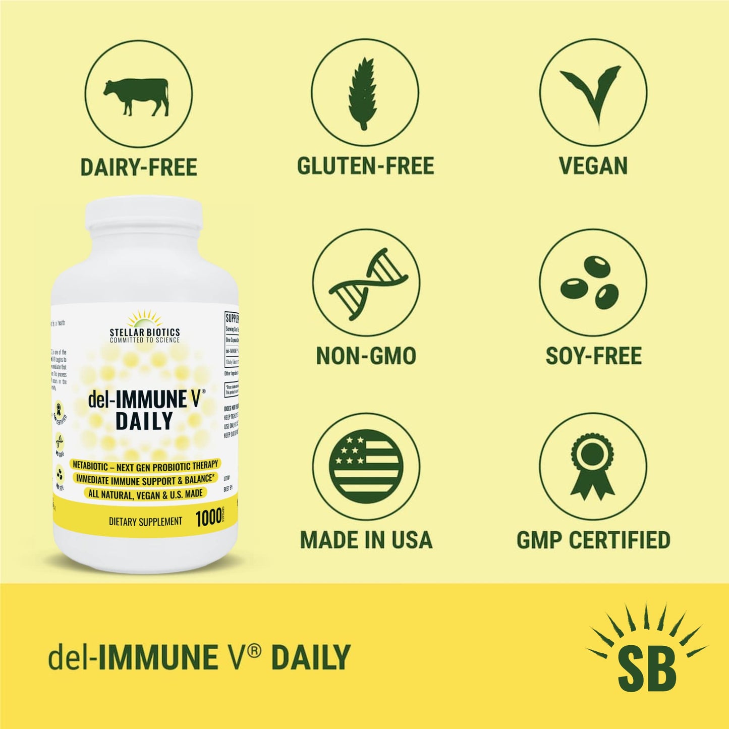 Del-Immune V Daily Probiotic 1000 Capsules