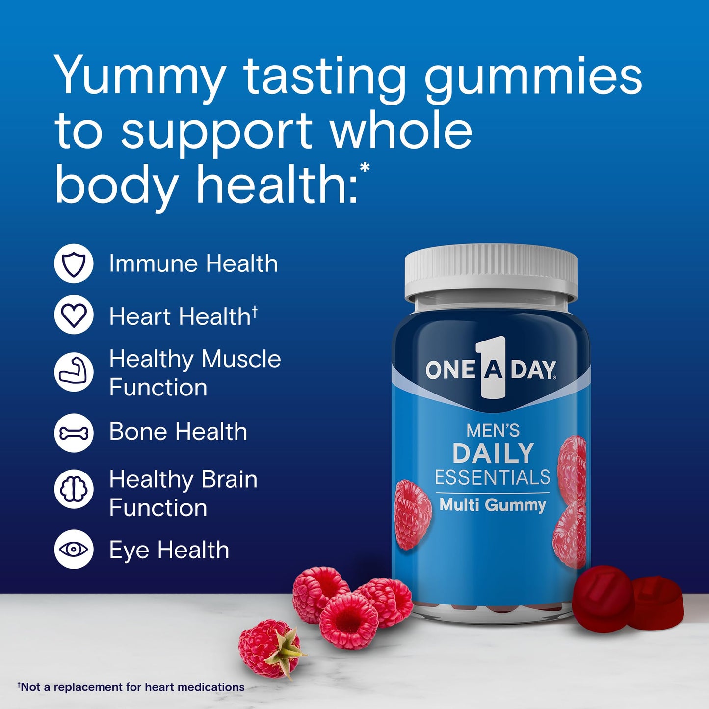 ONE A DAY Men's Daily Essentials Multivitamin Gummies, 120 Gummies