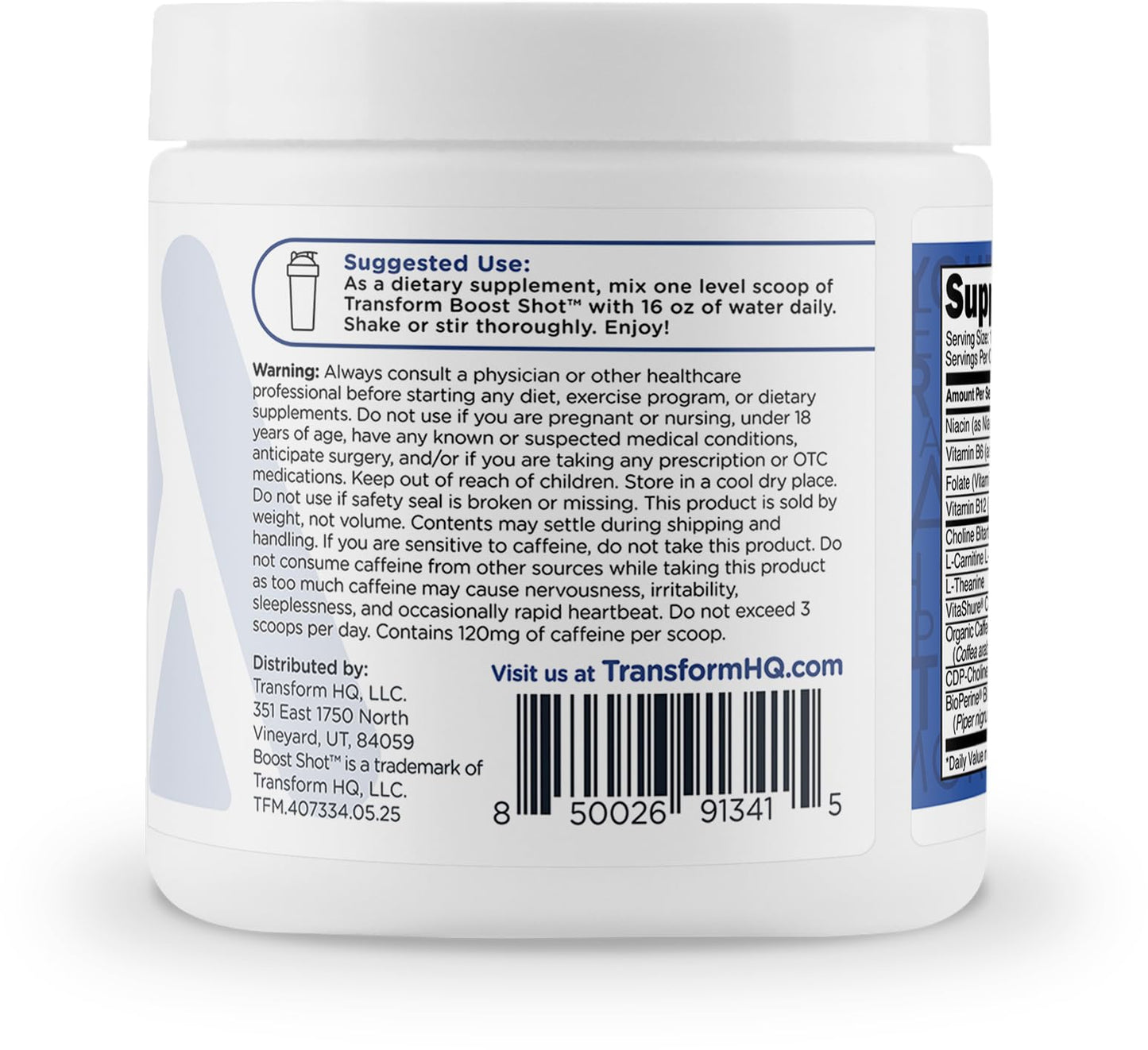 TransformHQ Energy & Focus Powder 4.9 Ounce