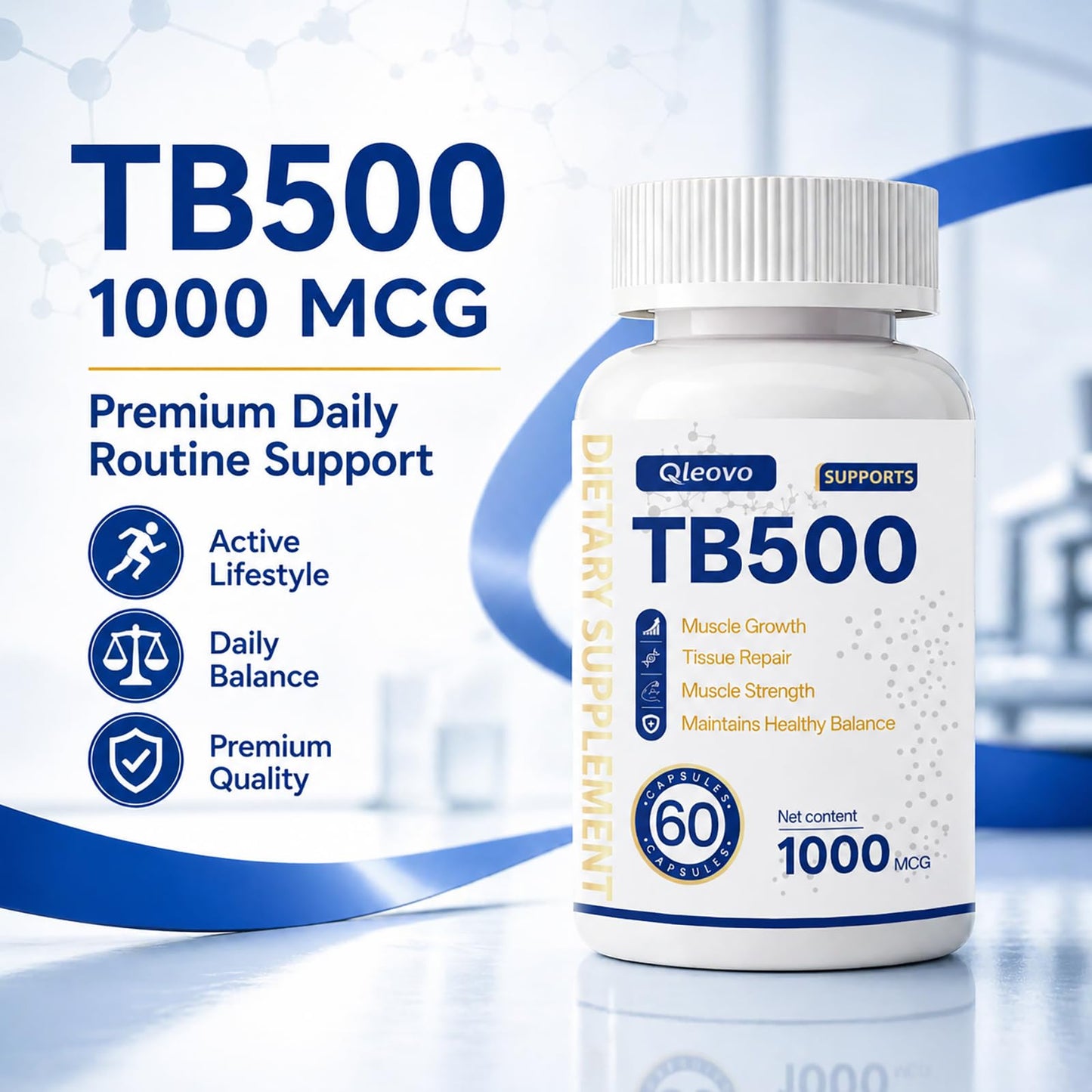 Qleovo TB-500 Peptide Capsules 1000 mcg, 60 Capsules