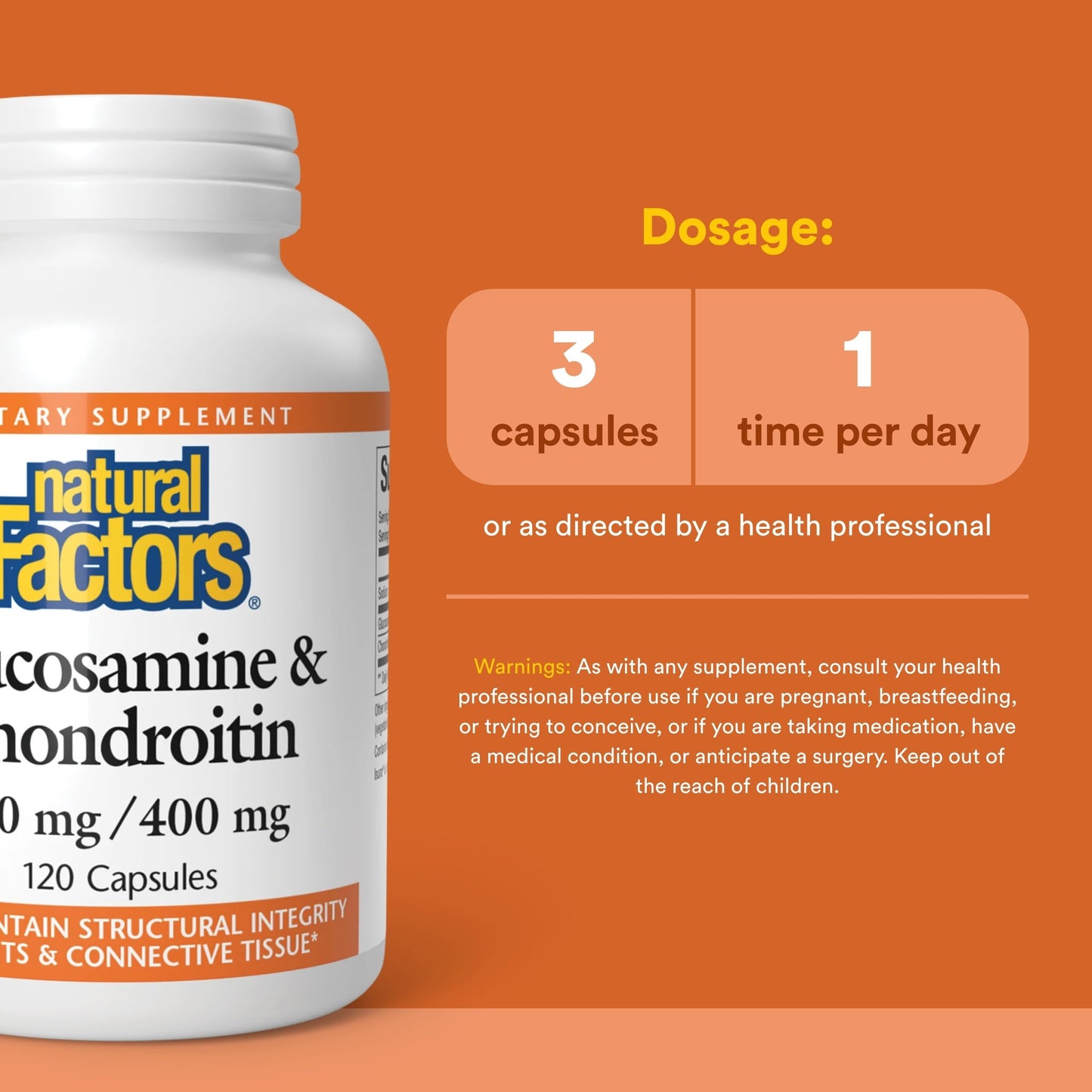 Natural Factors Glucosamine & Chondroitin Capsule 120 Capsules