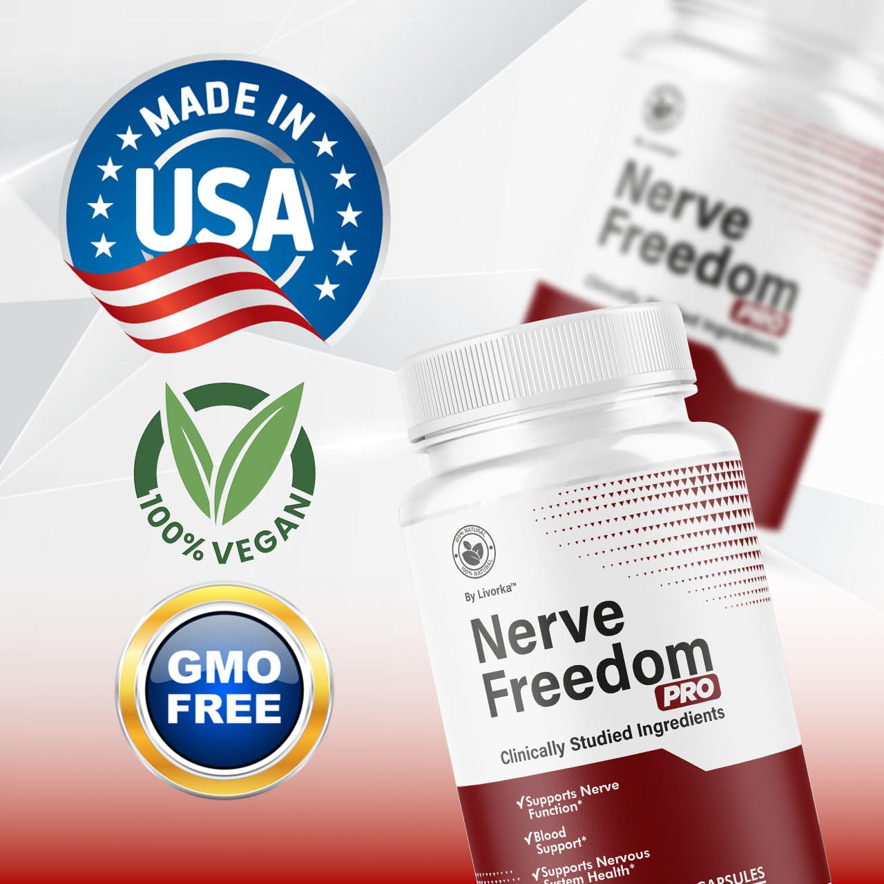 LIVORKA Nerve Freedom Pro Capsules 180 Count