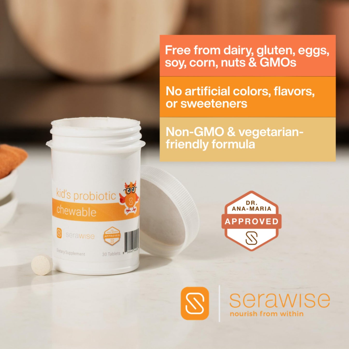 Serawise Kid's Probiotic Chewable 30 Tablets