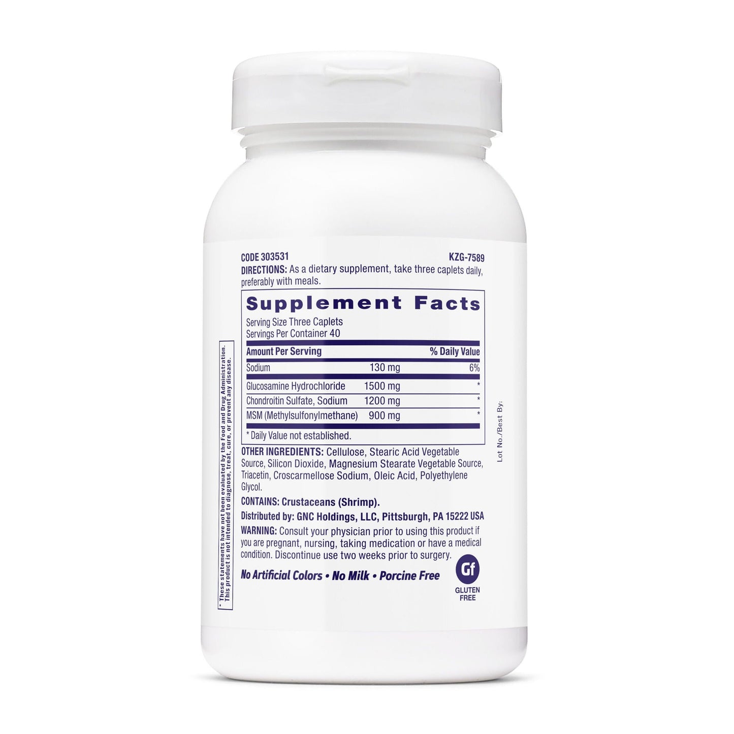 GNC TriFlex Joint, Bone & Cartilage Health Supplement Caplets, 120