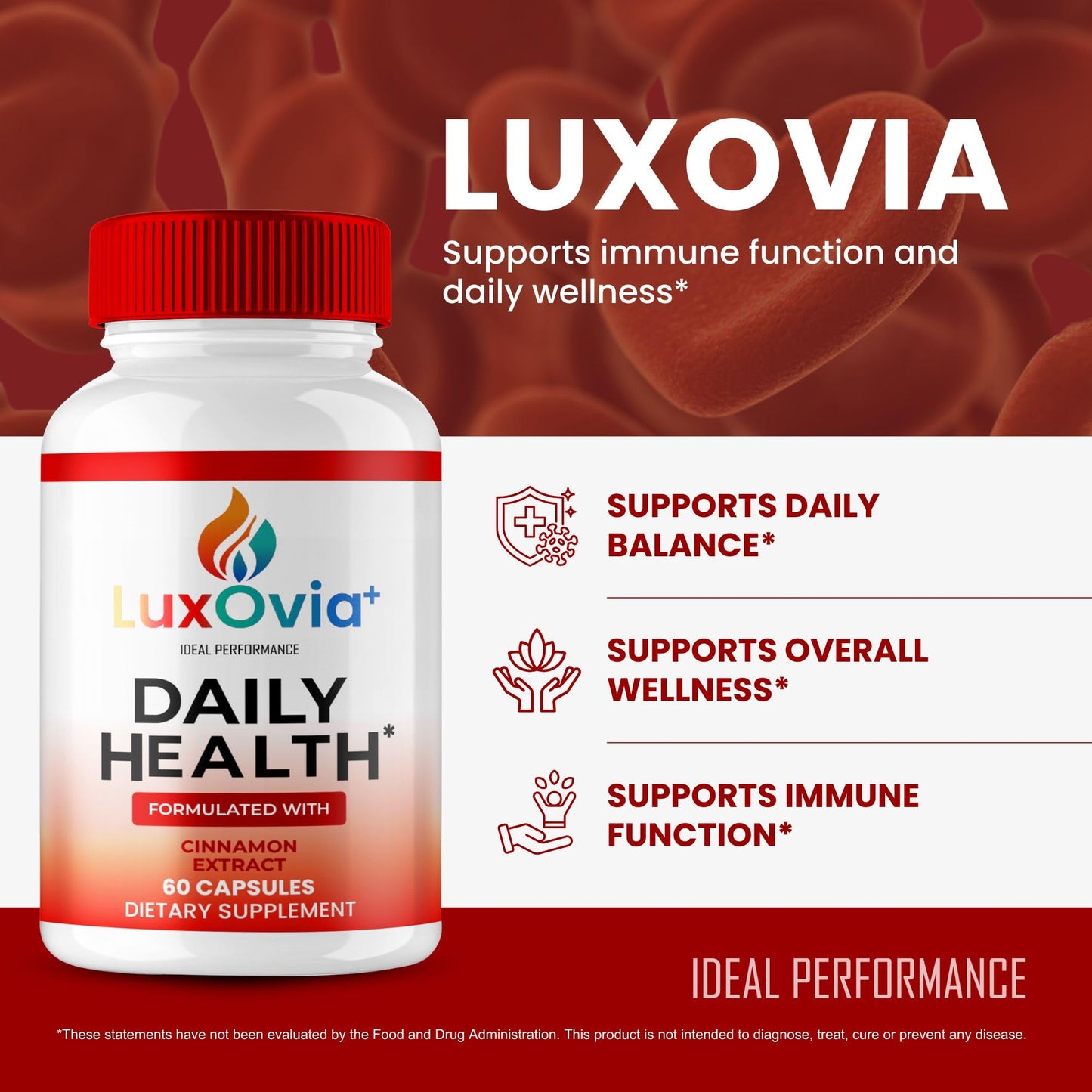 IDEAL PERFORMANCE Luxovia Capsules, 180 Count