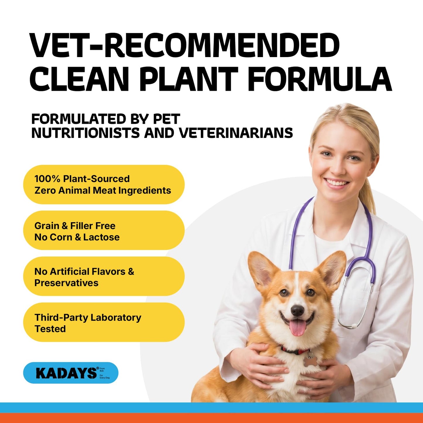 Kadays Omega 3 Skin and Coat Supplement for Dogs Chews, 200