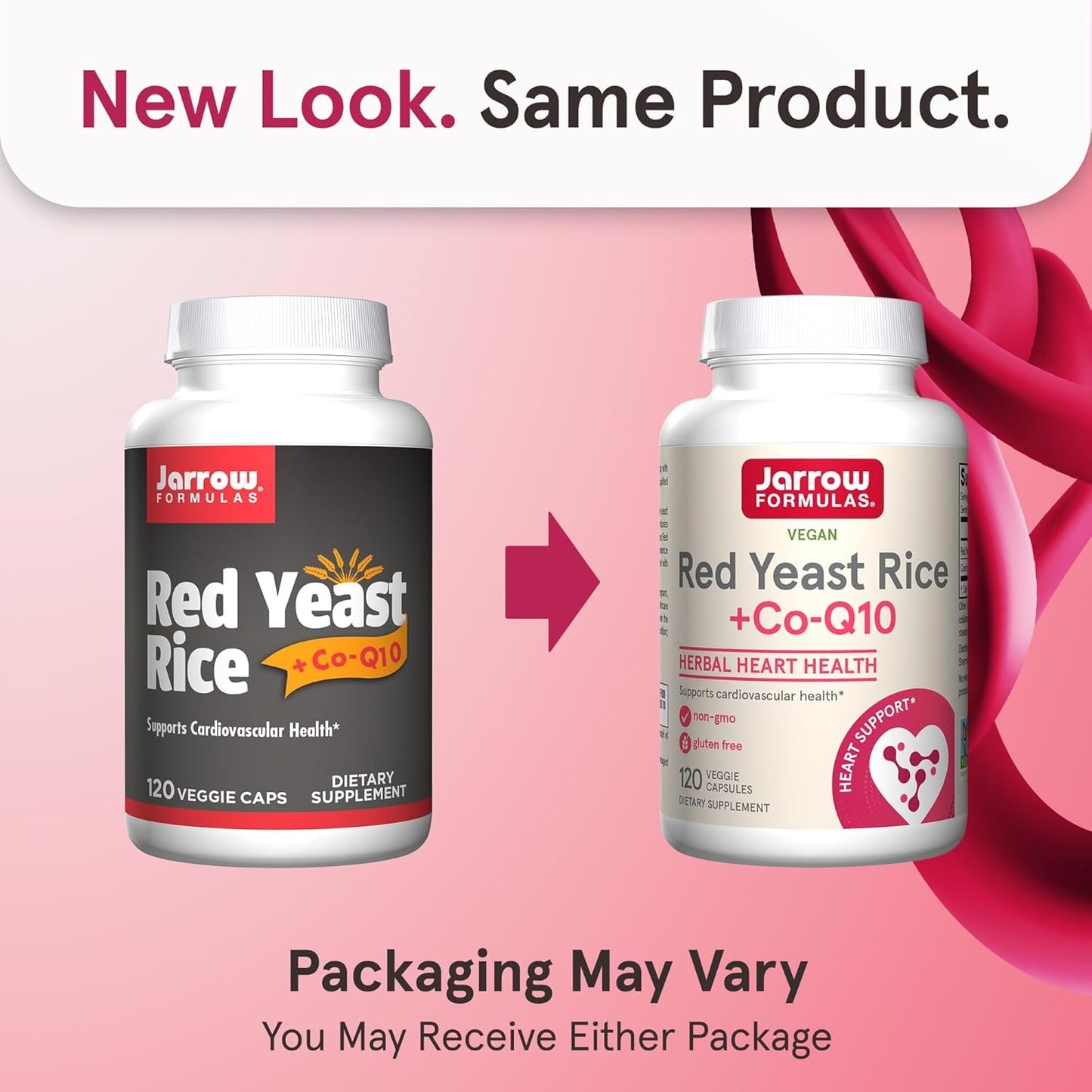 Jarrow Formulas Red Yeast Rice 1200 mg & CoQ10 100 mg Capsules 240
