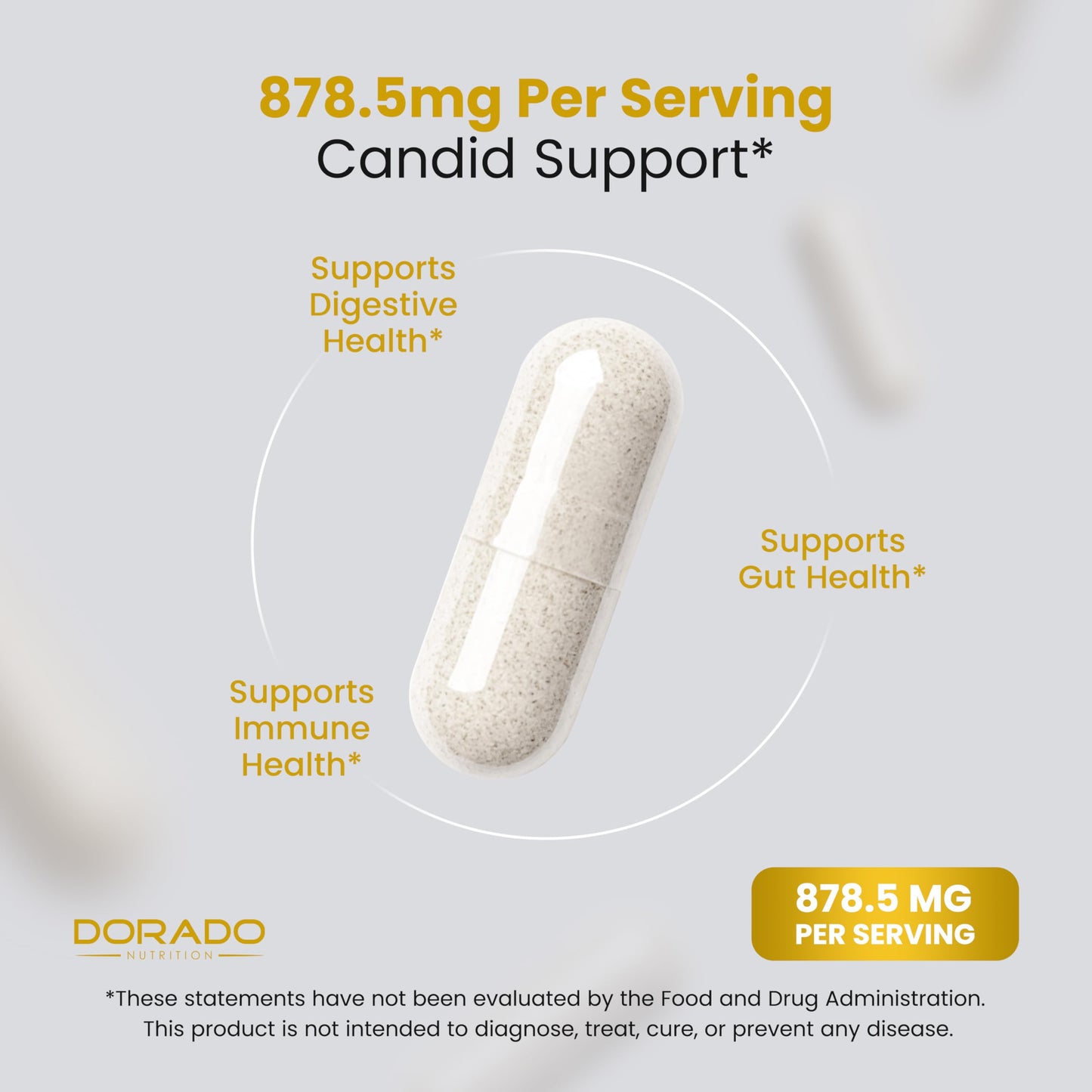 DORADO NUTRITION Candida Cleanse Detox Capsules 60 Count