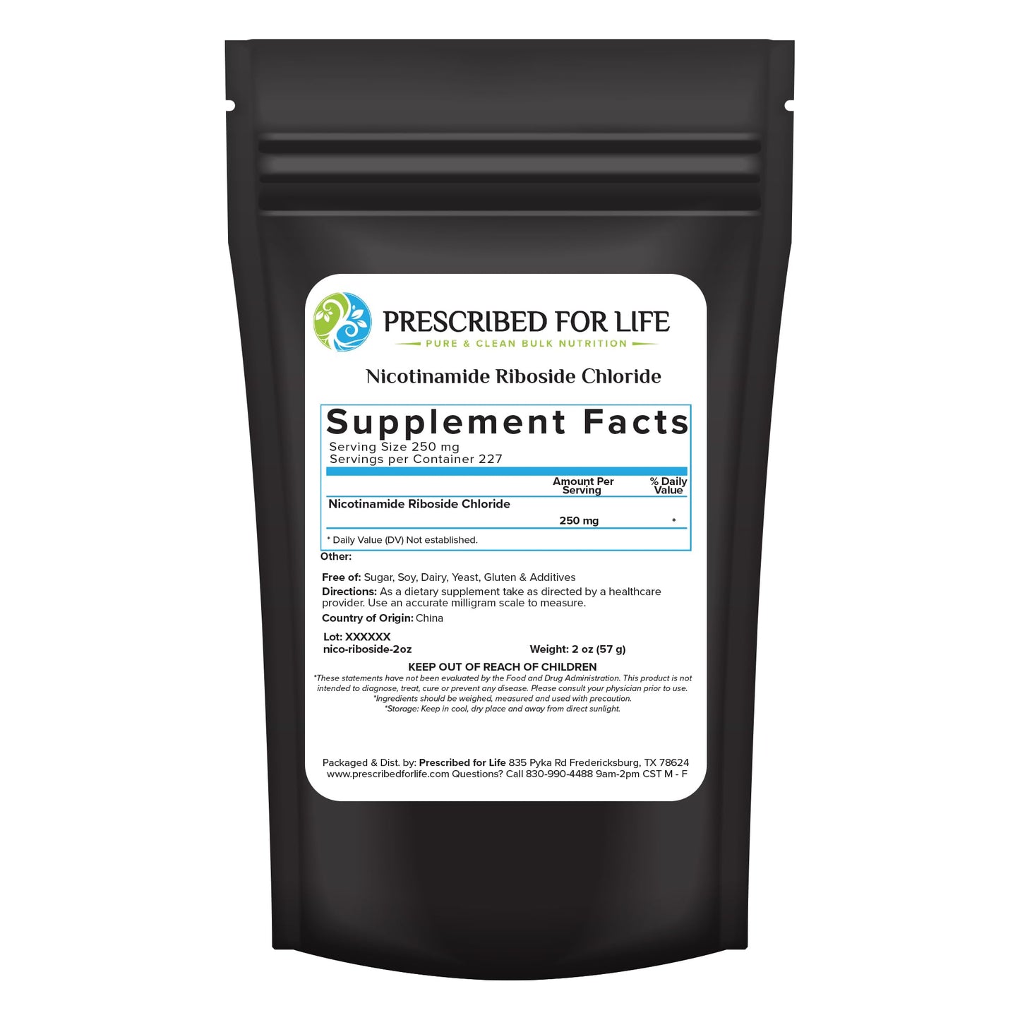 Prescribed For Life Nicotinamide Riboside Powder, 35.274 oz
