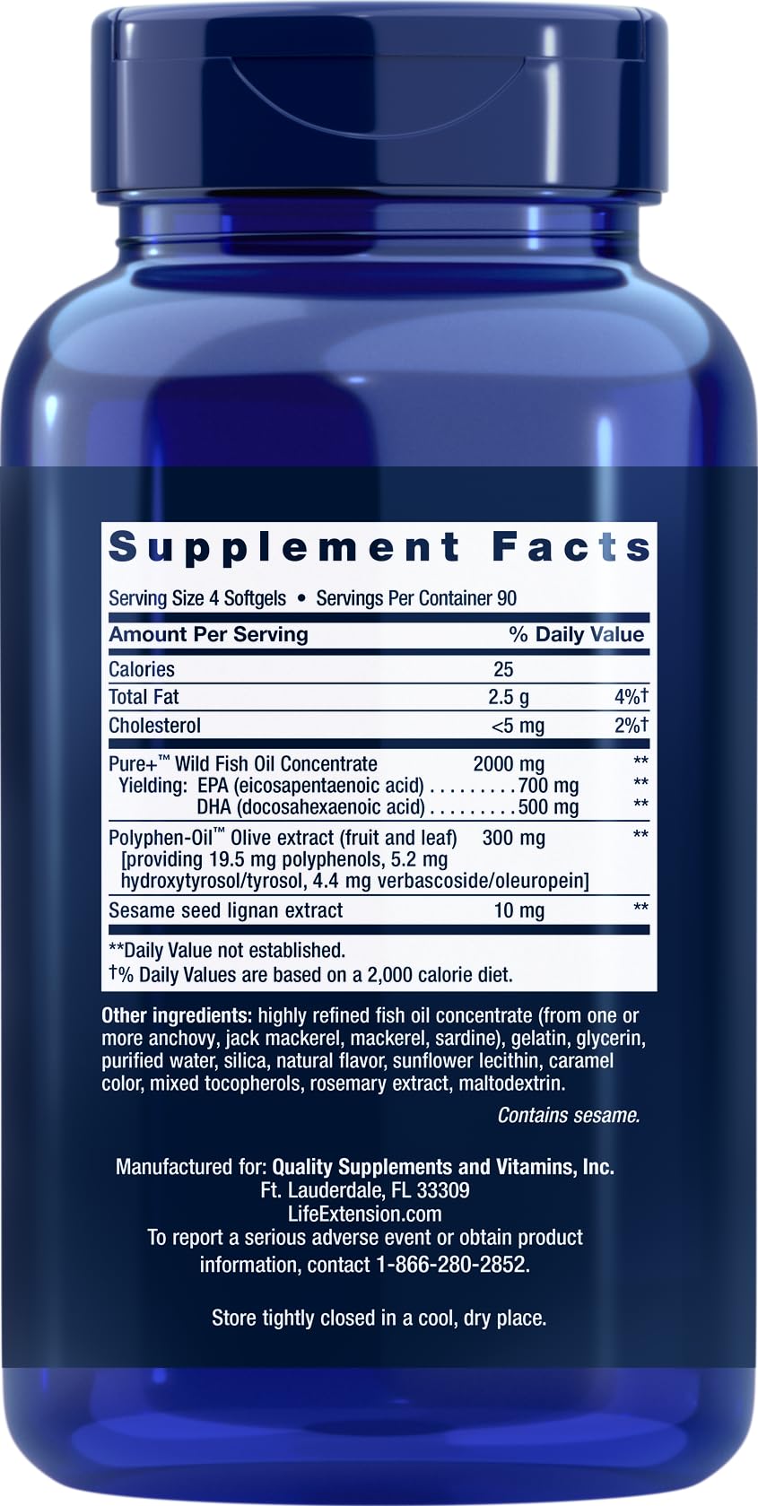 Life Extension Super Omega-3 Softgels 360