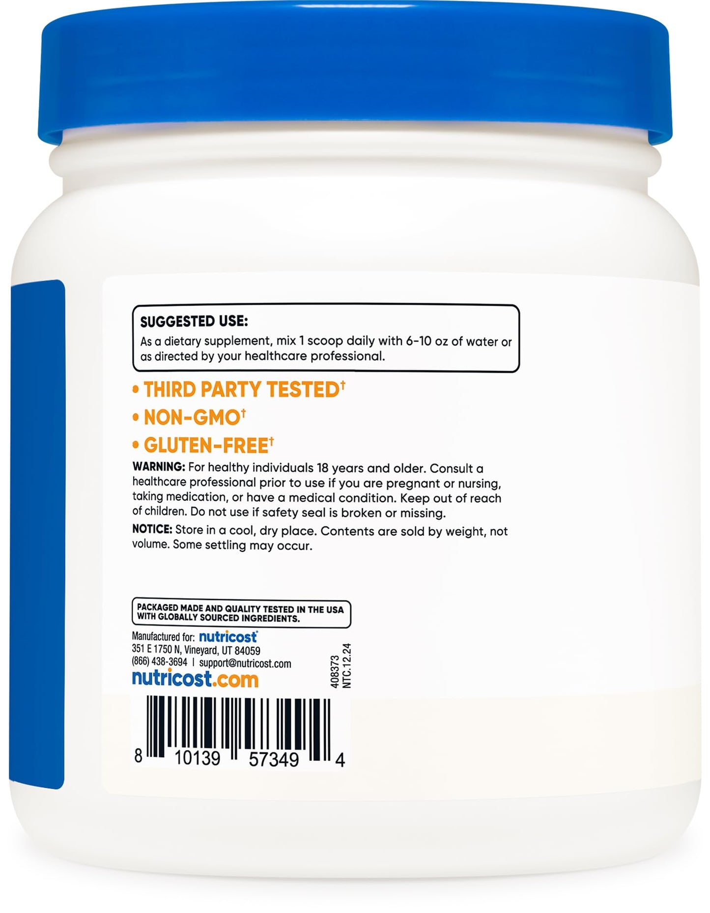 Nutricost L-Lysine Powder 17.9
