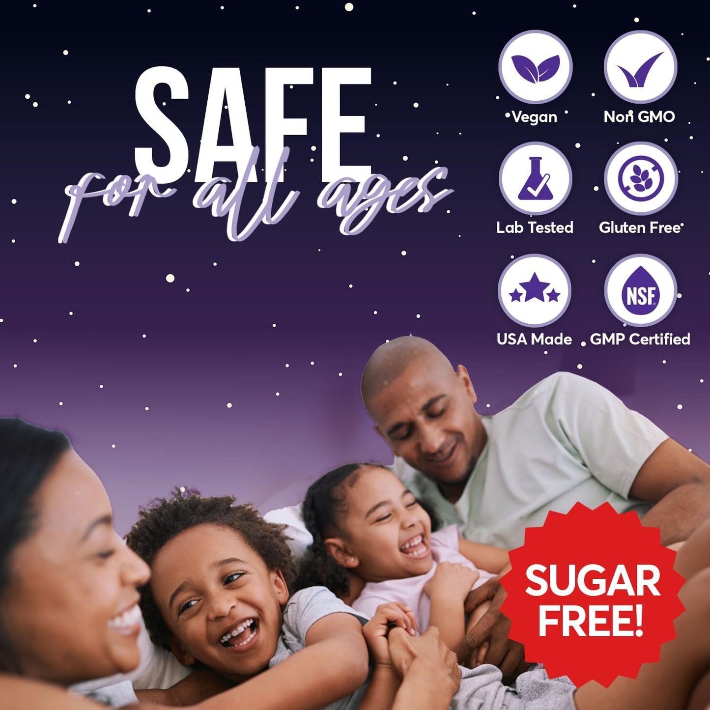 FIOR Sugar Free Sleep Aid & Calm Gummies with Melatonin & L-Theanine, 120 Gummies