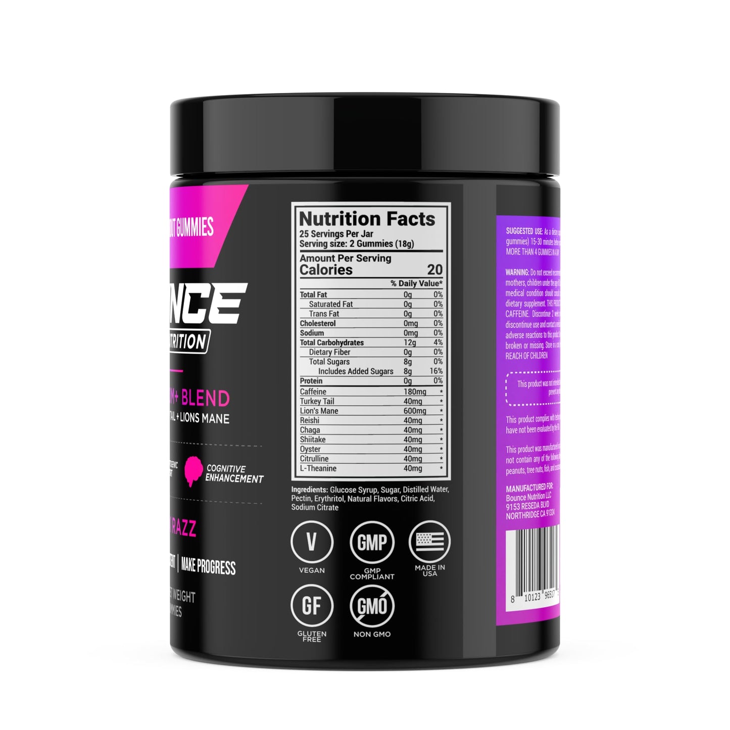 Bounce Pro Pre Workout Gummies 50 Count