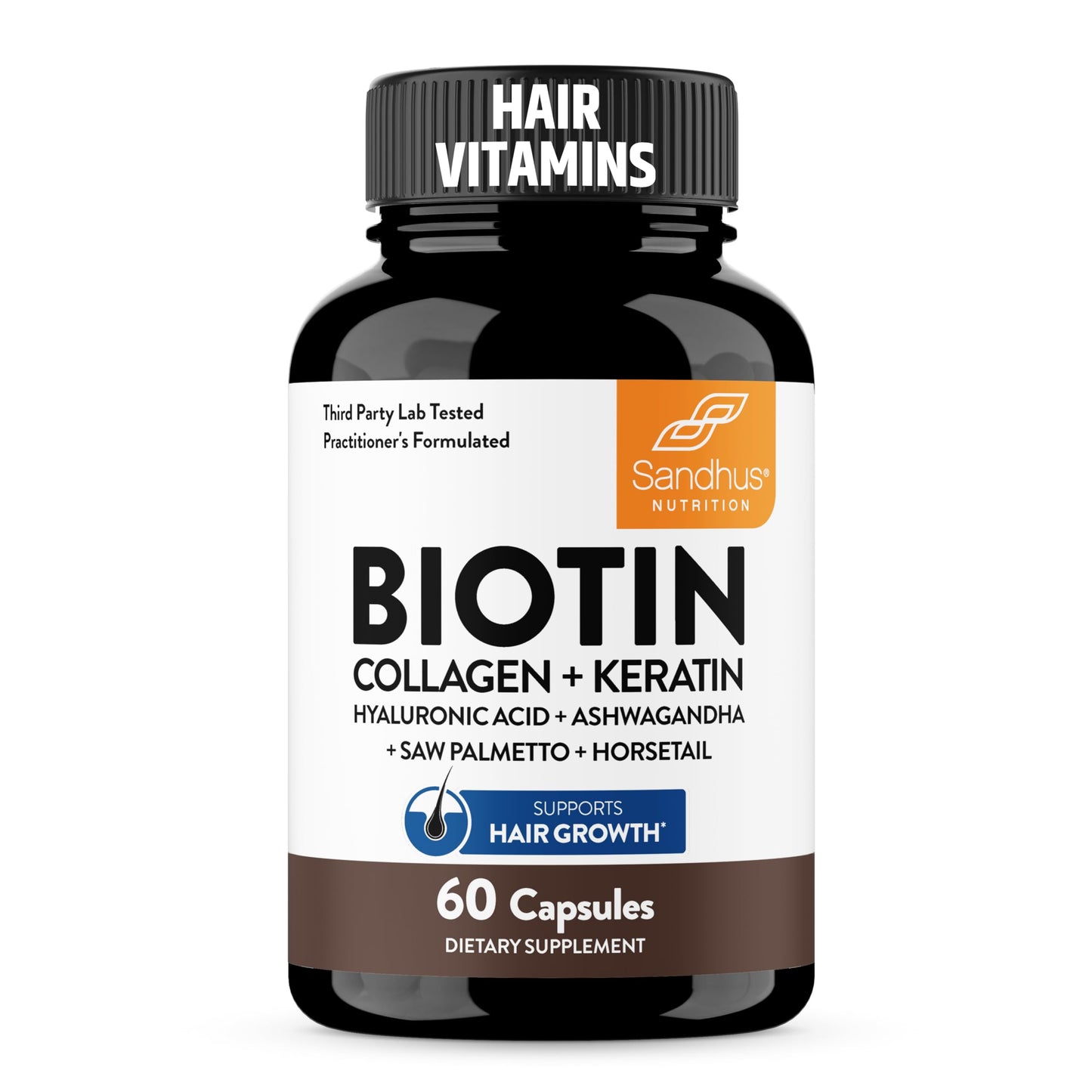 Sandhu's Biotin, Collagen & Keratin Complex Capsules, 60 Count