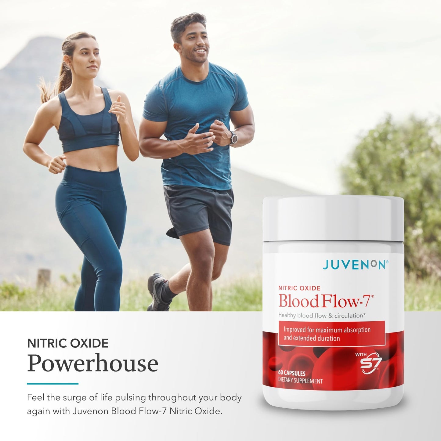 Juvenon BloodFlow-7 Nitric Oxide Capsules 180 Capsules