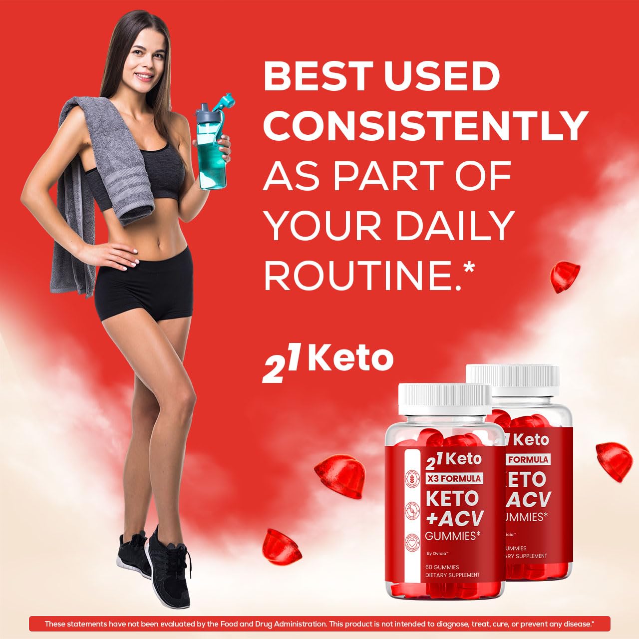 OVICIA 21 Keto Gummies Gummy 60 Count