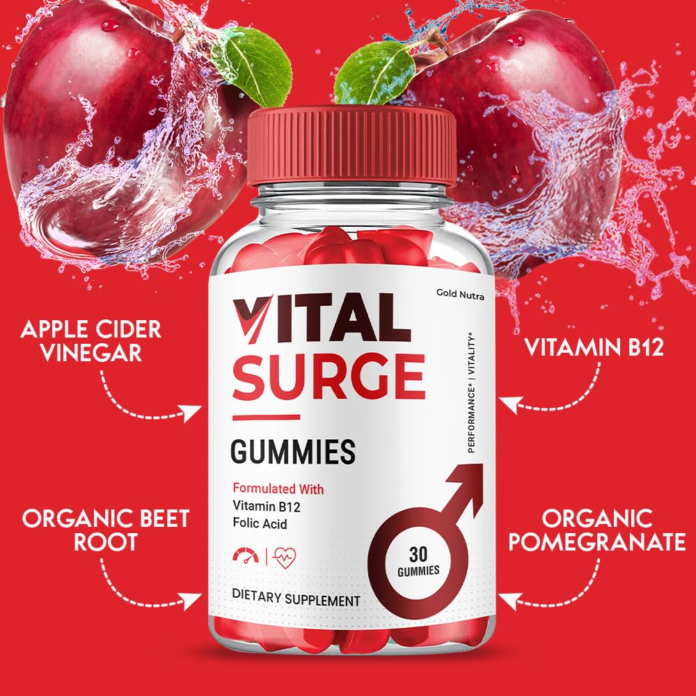 Gold Nutra Vital Surge Gummies for Men Maximum Strength, 2 Pack