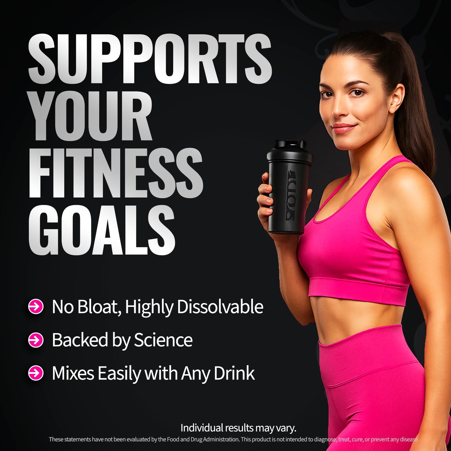 Bold Buns Creatine for Women with Collagen & BCAA – Powder, 12.7 Ounce