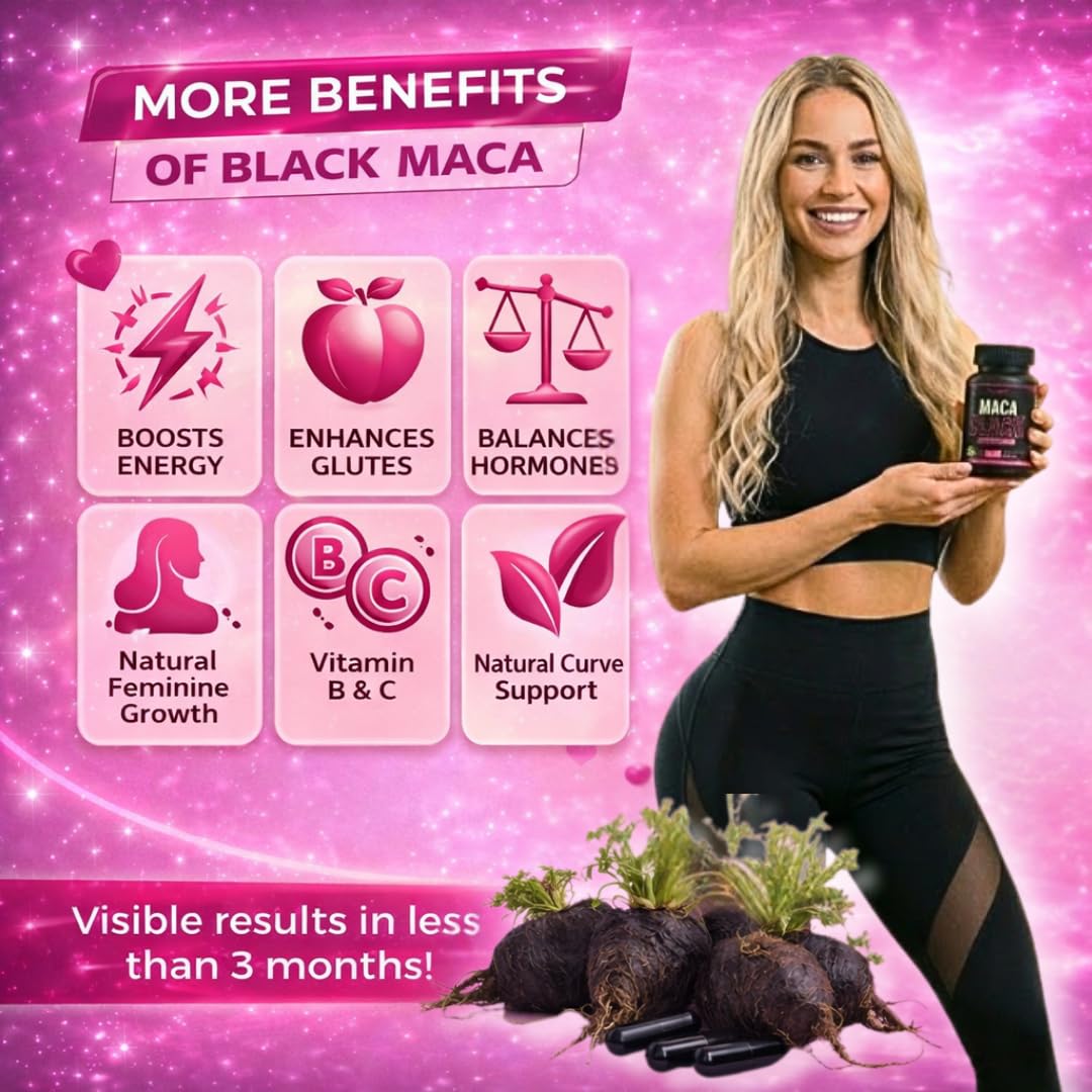 Curvy Fruit Genuine Black Maca Root Capsules, 1 Count
