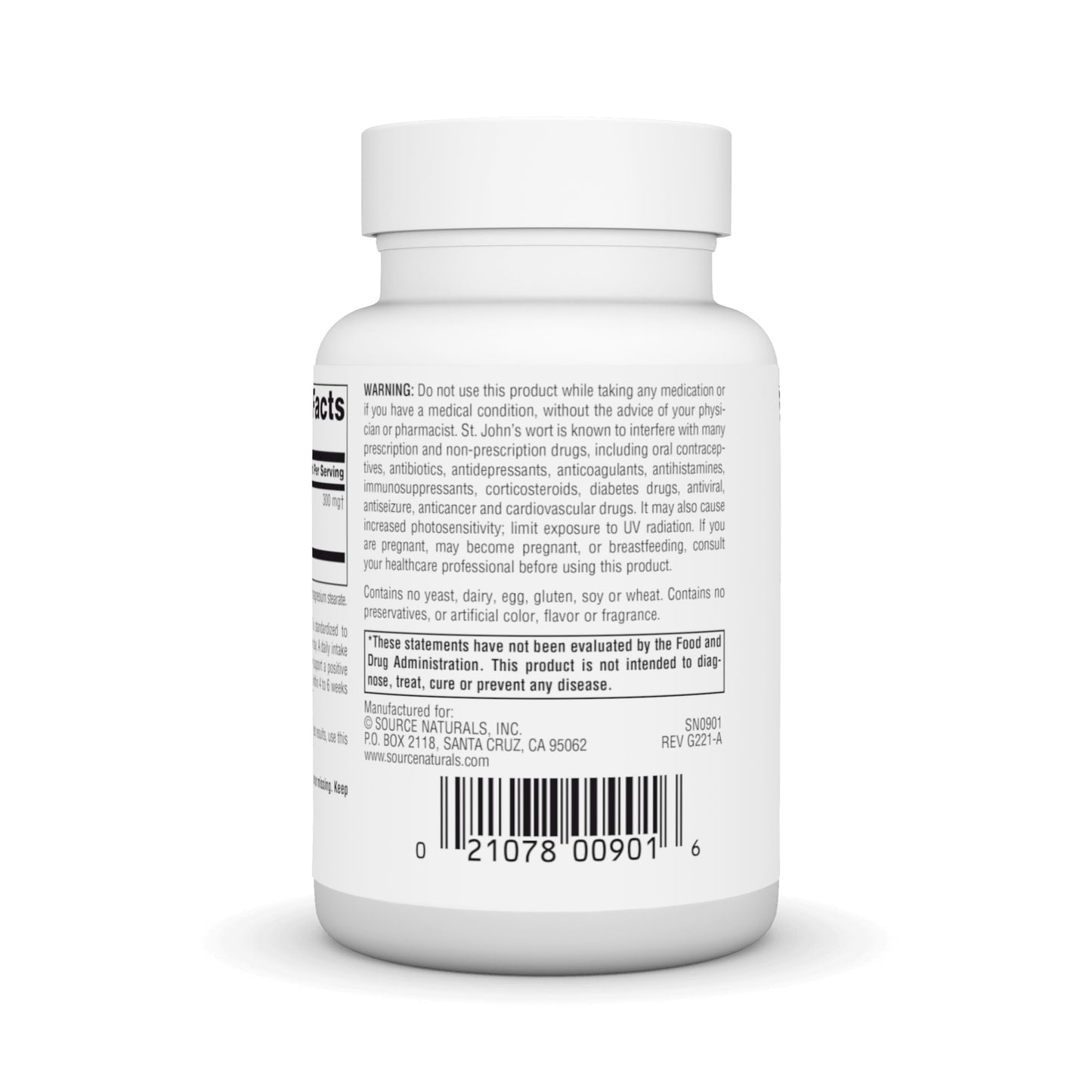 Source Naturals St John's Wort Extract 300 mg Capsule 120 Capsules