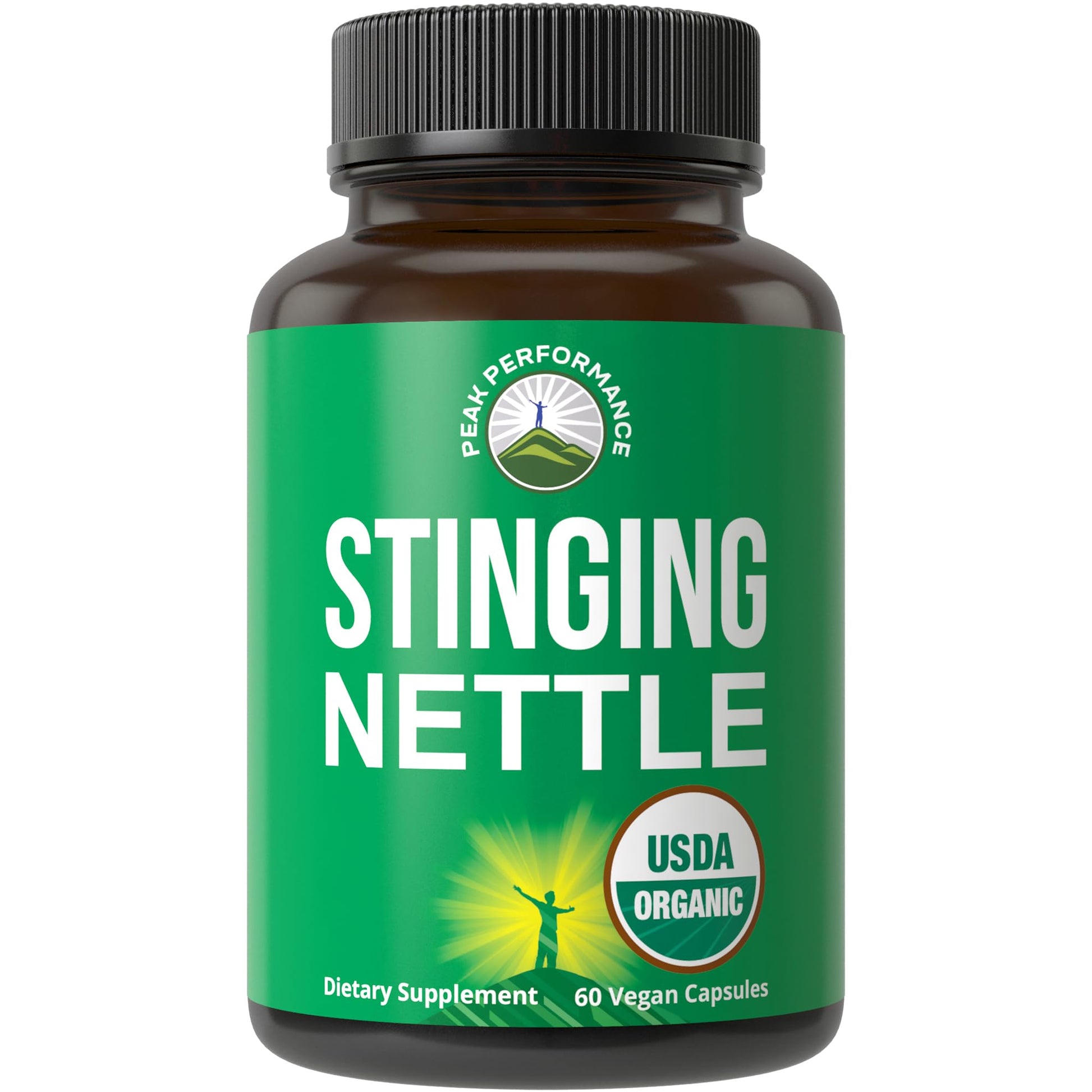Peak Performance USDA Organic Stinging Nettle Capsules 60 Count