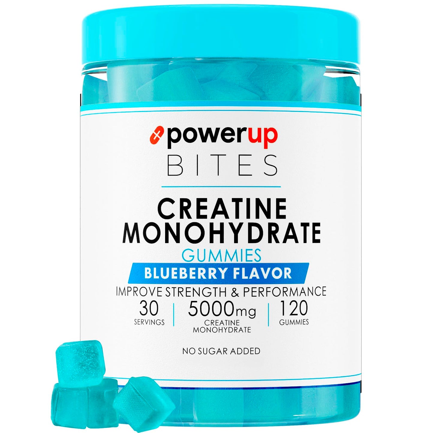 PowerUp Bites Creatine Monohydrate Gummies 120 Count