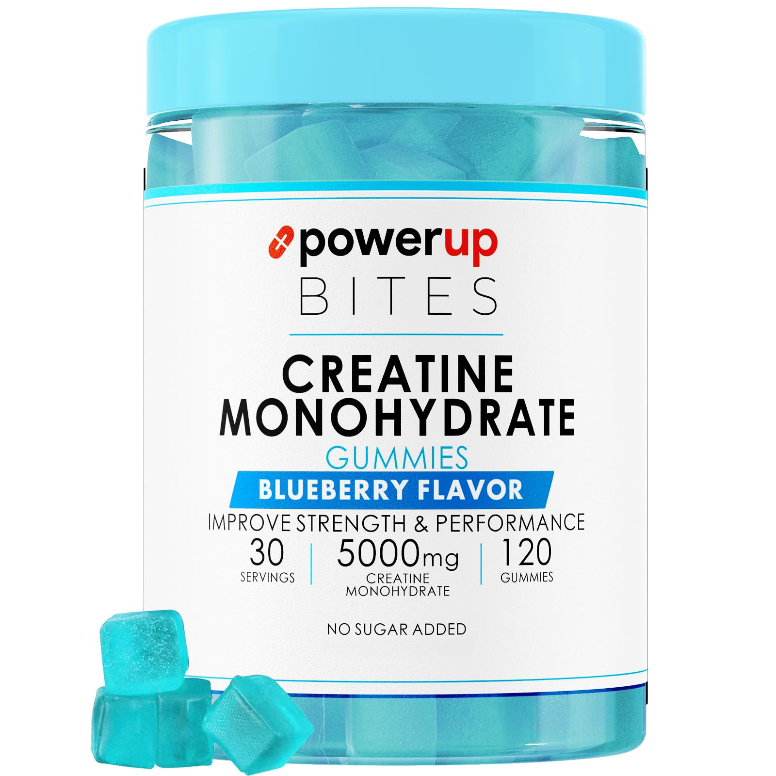 PowerUp Bites Creatine Monohydrate Gummies 120 Count