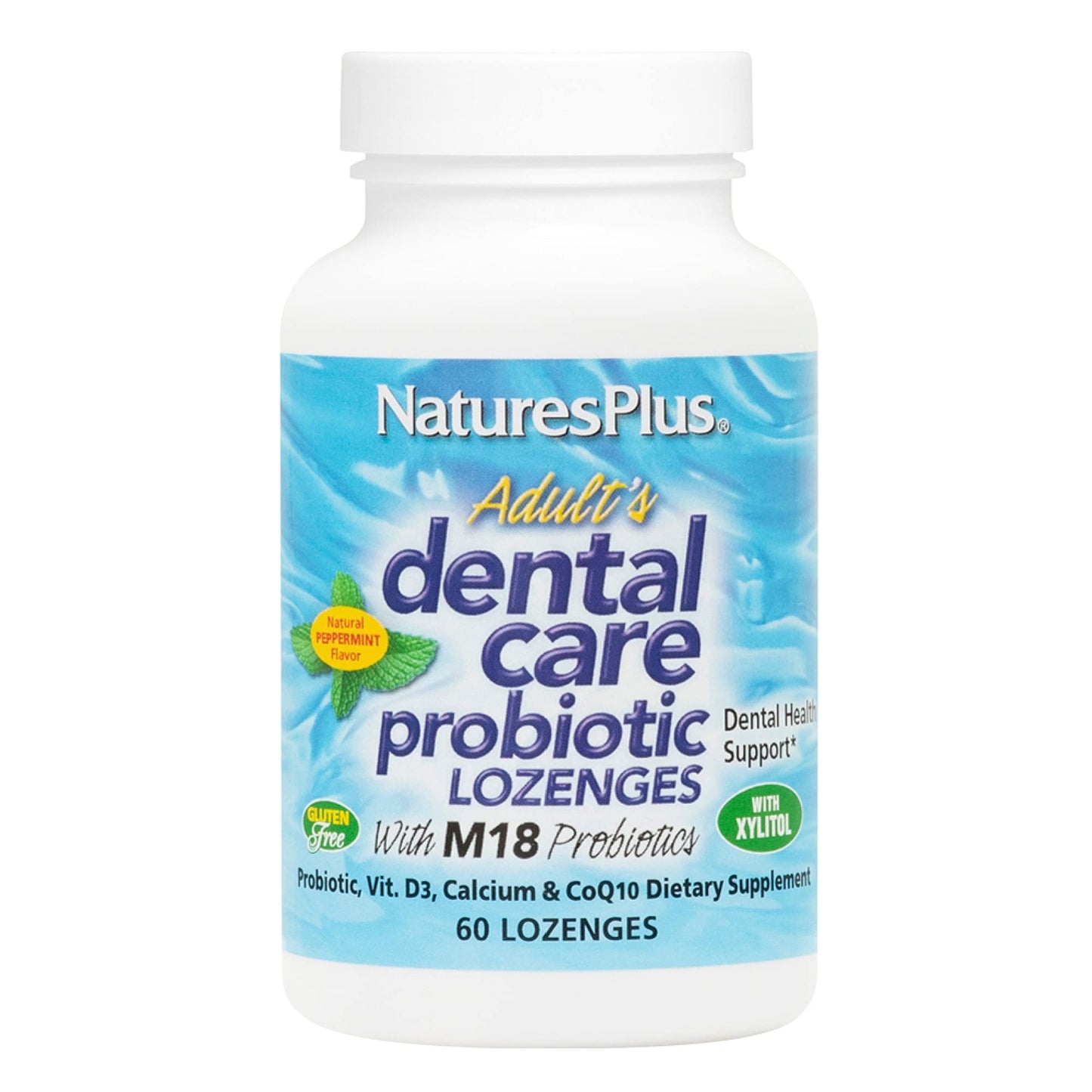 NaturesPlus Adult’s Dental Care Probiotic Lozenges 60 Count