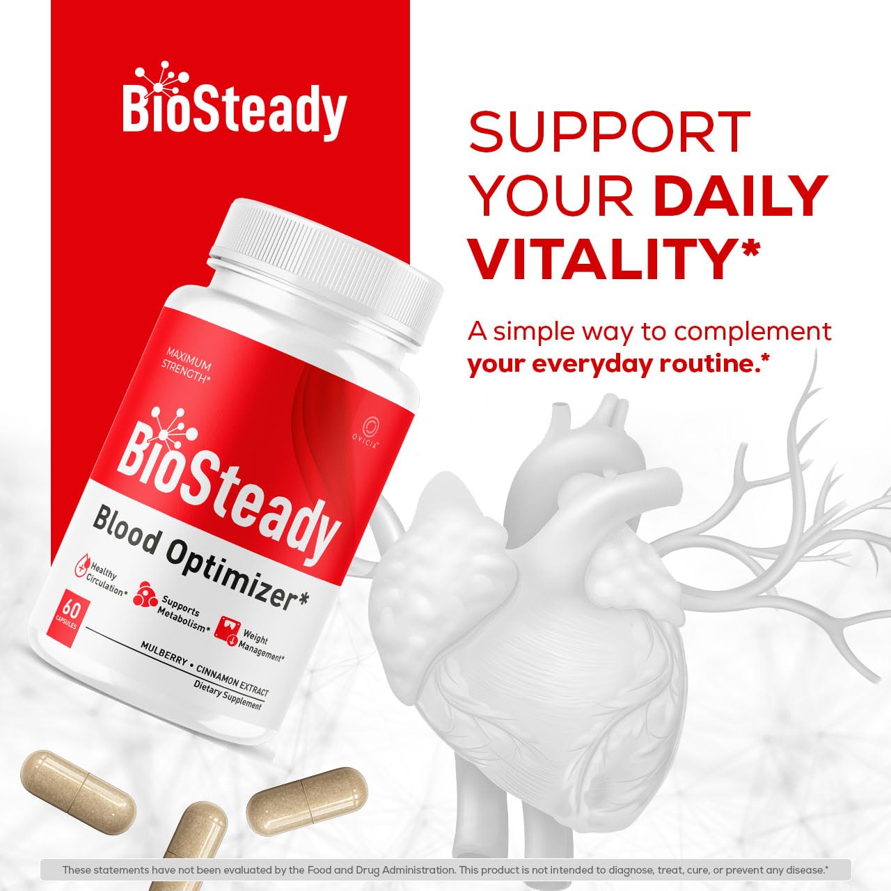OVICIA Biosteady Capsules Advanced Formula, Capsule, 300 Count