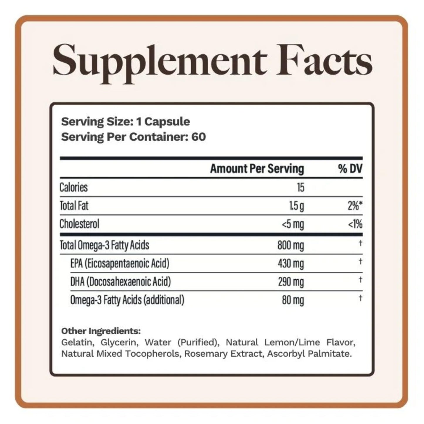 Utzy Naturals Omega-3 Fish Oil Softgels, 60 Softgels
