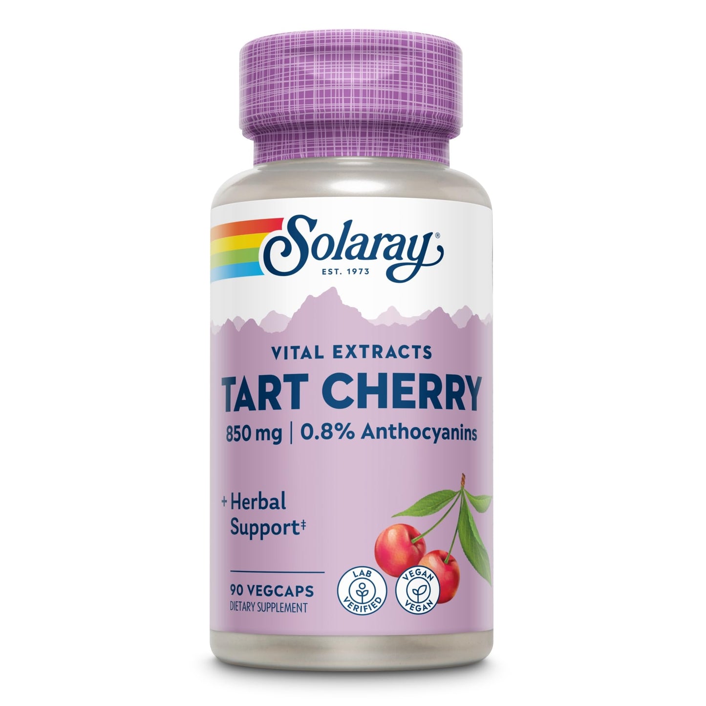 Solaray Tart Cherry Fruit Extract 850 mg Capsule, 90 Count