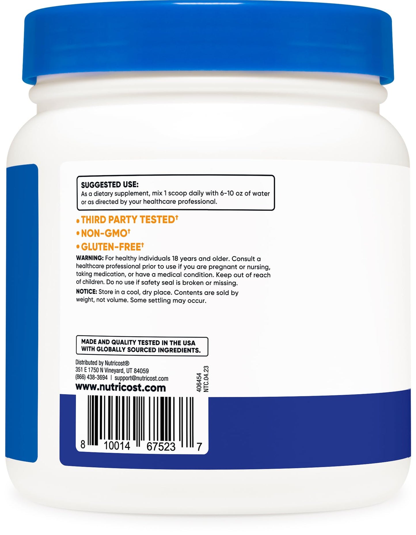 Nutricost L-Glutamine Powder, 17.64 oz