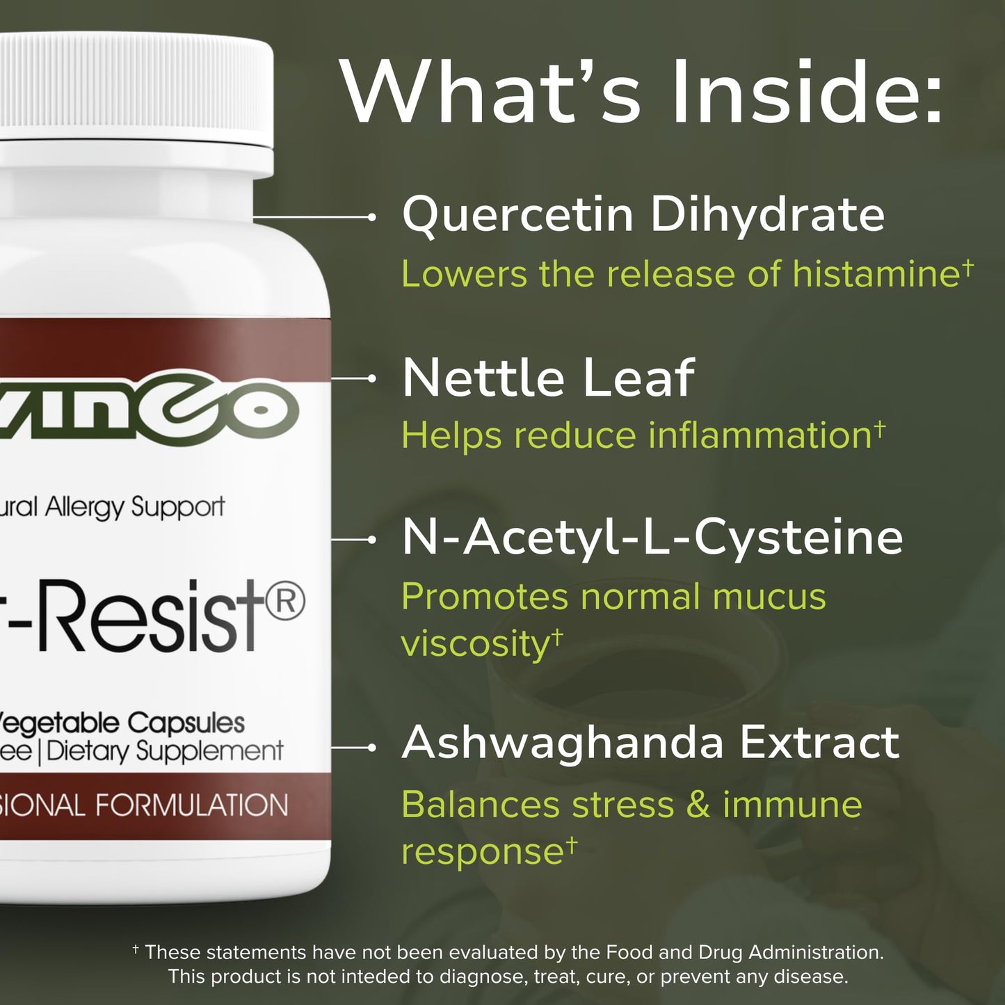 Vinco Hist-Resist® Sinus & Nasal Comfort Daily Supplement Capsules 120 Count
