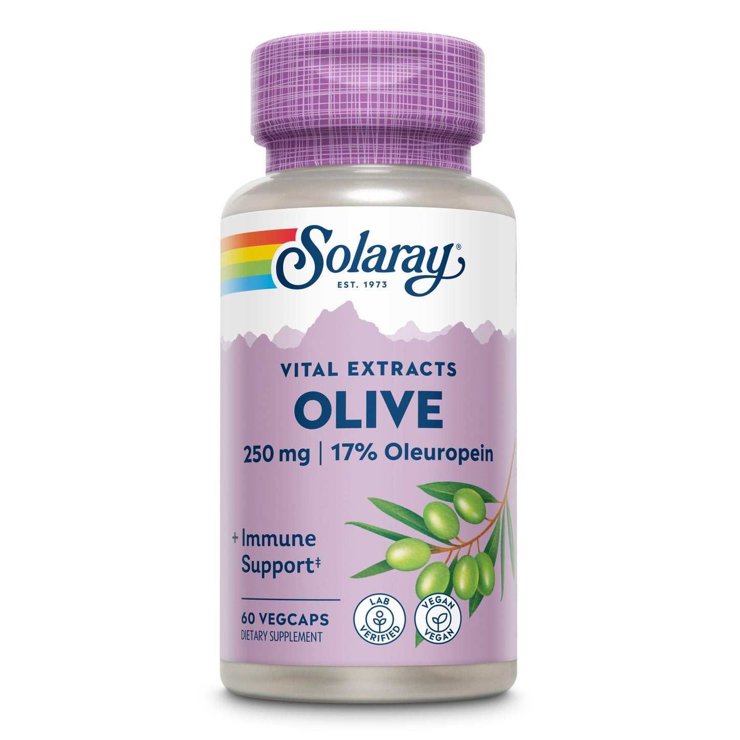 SOLARAY Olive Leaf Extract Supplement Capsule 60 Count
