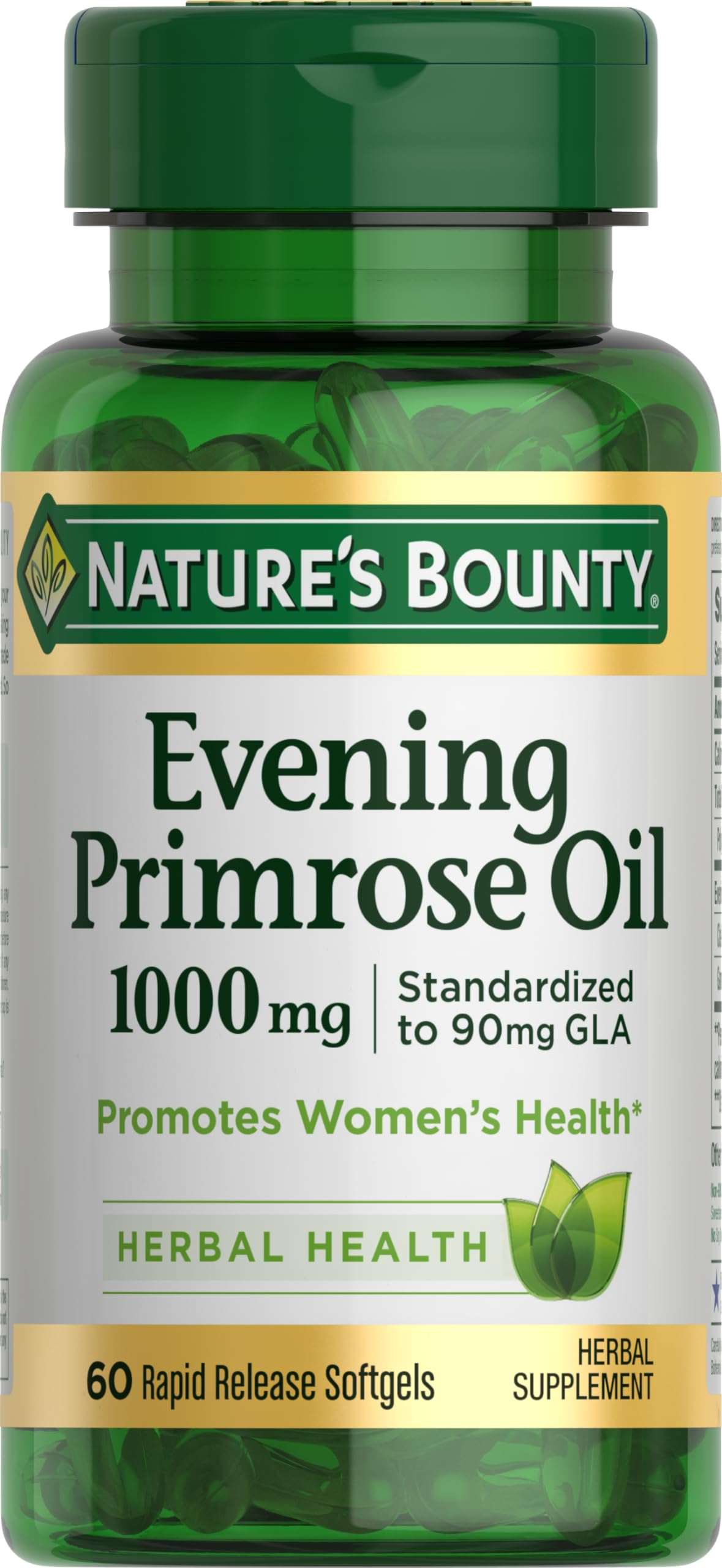 Nature's Bounty Primrose Oil 1000mg Softgels 60 Count