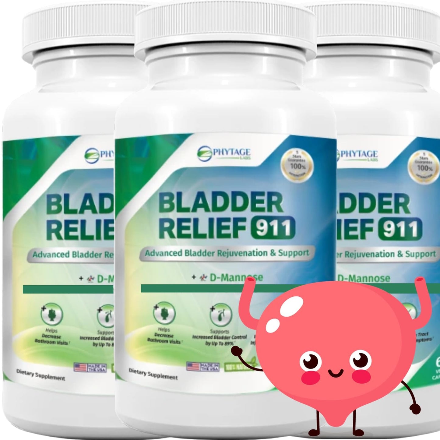 Phytage Labs Bladder Relief 911 Capsule, 3 Count