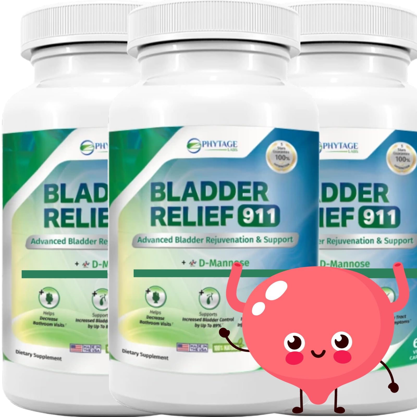 Phytage Labs Bladder Relief 911 Capsule, 3 Count